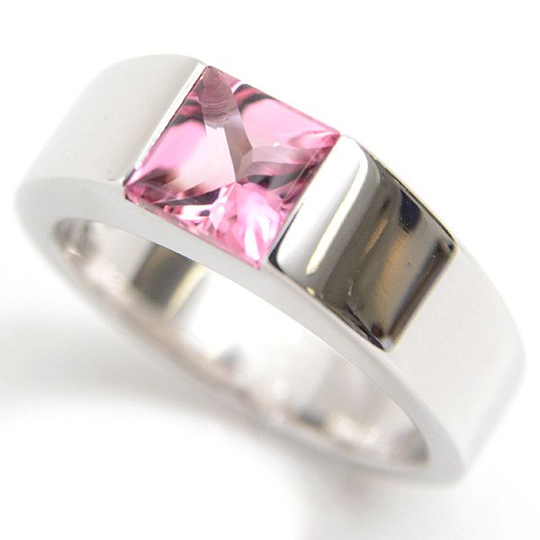Cartier Cartier Cartier Pink Tourmaline Ring 750WG White Gold Metal Ring 76011 in Great Condition Size ONE SIZE - 1 Thumbnail