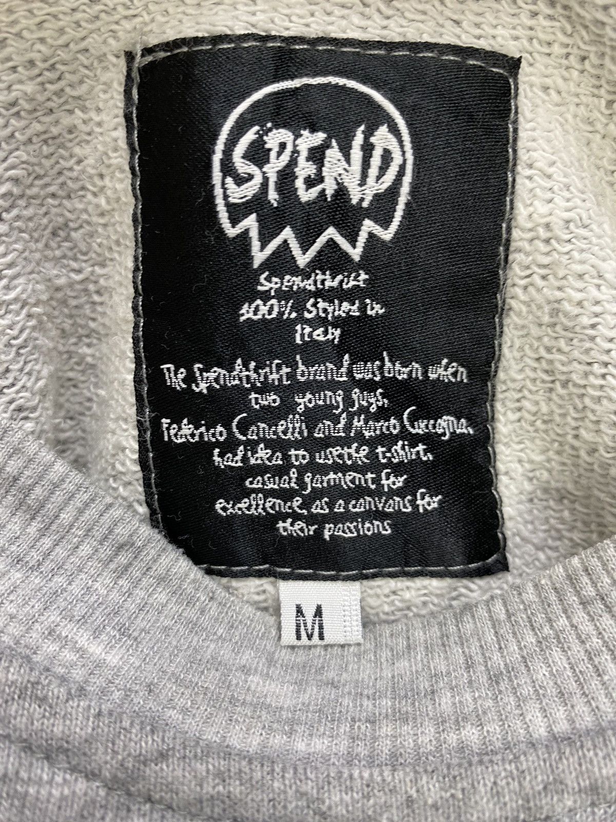 Other SPEND Italy Graphic Sweatshirt Gray Made in Italy Size M Size US M / EU 48-50 / 2 - 7 Thumbnail