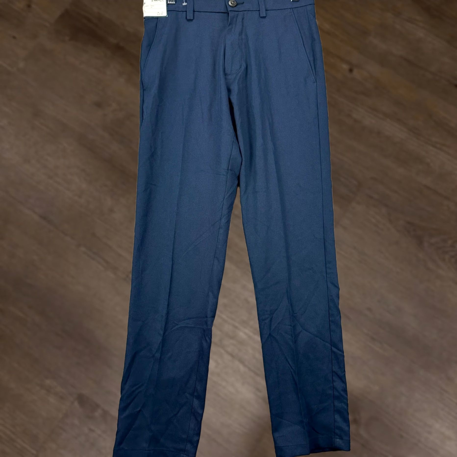 Haggar VINTAGE: No Haggar Pants Dress Slim Navy Blue 28x30 Men Slim Fit Performance Dress Pants Men Size US 29 - 1 Thumbnail