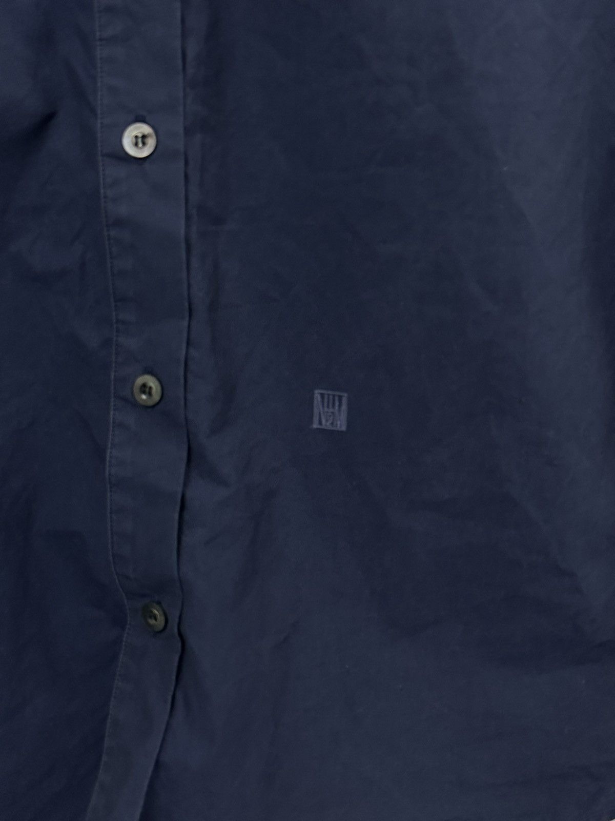 N.Hoolywood N.Hollywood 100% Cotton Blue Black Shirt Size US M / EU 48-50 / 2 - 3 Thumbnail