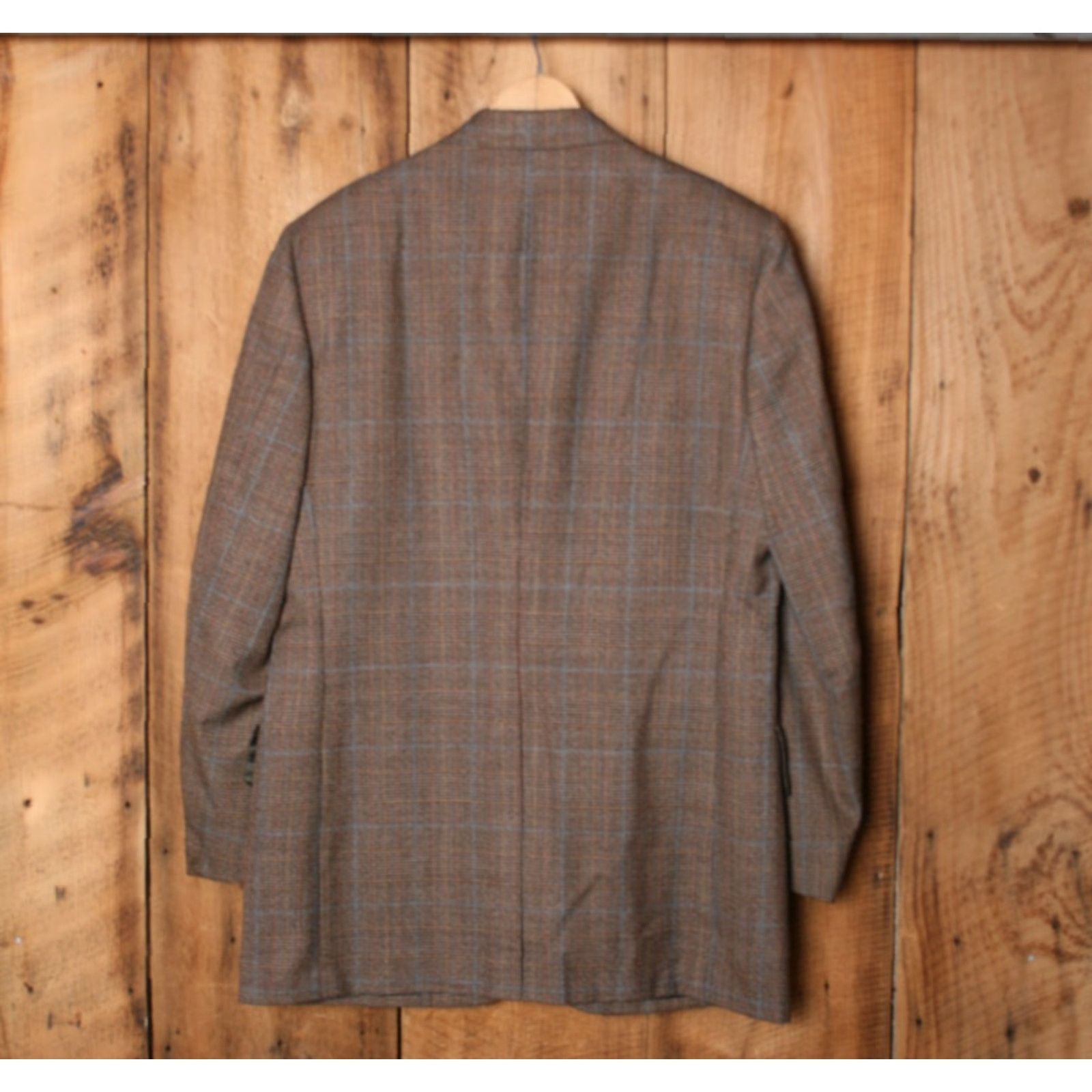 Hart Schaffner Marx VINTAGE Hart Schaffner Marx Brown Prince of Wales Plaid Sport Coat 41L Men Size US XS / EU 42 / 0 - 7 Thumbnail