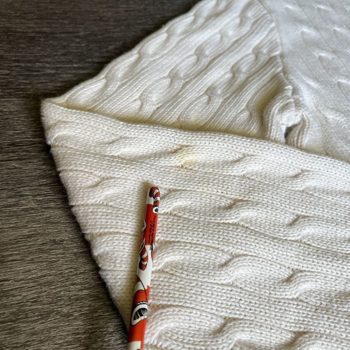 Polo Ralph Lauren Vintage 1990s Polo Ralph Lauren Logo Cable Knit Rope Sweater Size XL / US 12-14 / IT 48-50 - 7 Thumbnail