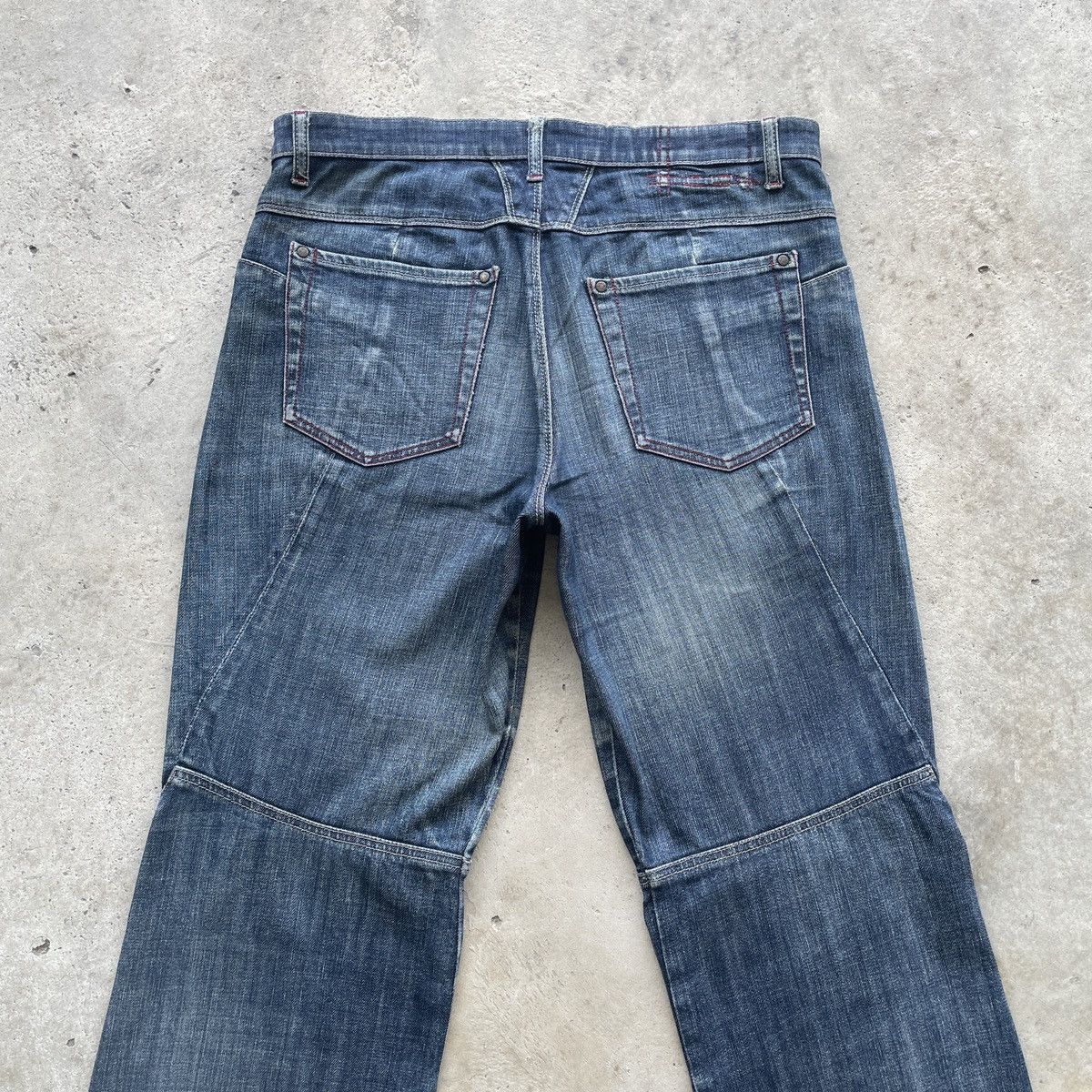 Marithe + Francois Girbaud Vintage Marithe Francois Girbaud FLARE Faded Jeans Pants Size US 35 - 9 Thumbnail