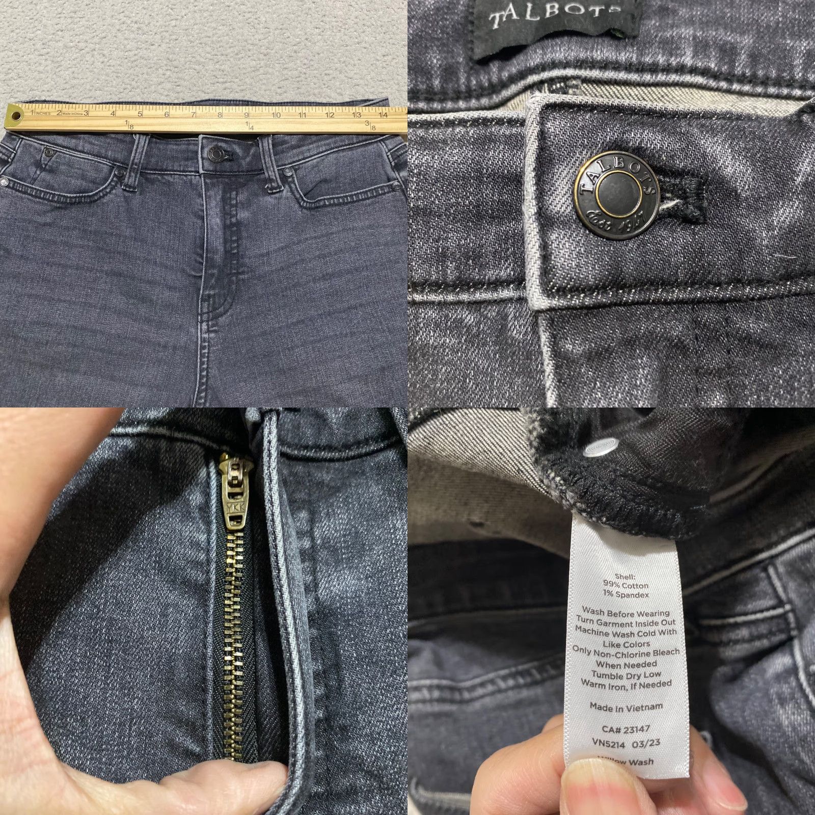 Talbots Talbots Womens 4 Jeans Gray Denim Medium Wash Slim Ankle Mid Rise Vintage: No Size 27" / US 4 / IT 40 - 8 Thumbnail
