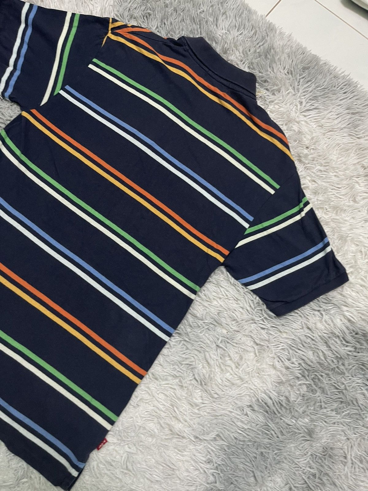 Japanese Brand × Levi's Vintage Clothing × Vintage 90s LEVIS STRIPES POLO SHIRT RARE DESIGN Size US M / EU 48-50 / 2 - 15 Thumbnail