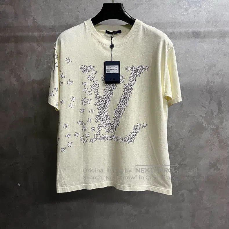 Louis Vuitton Louis Vuitton White Letter Logo Printed Crew Neck Pullover Size US M / EU 48-50 / 2 - 1 Thumbnail