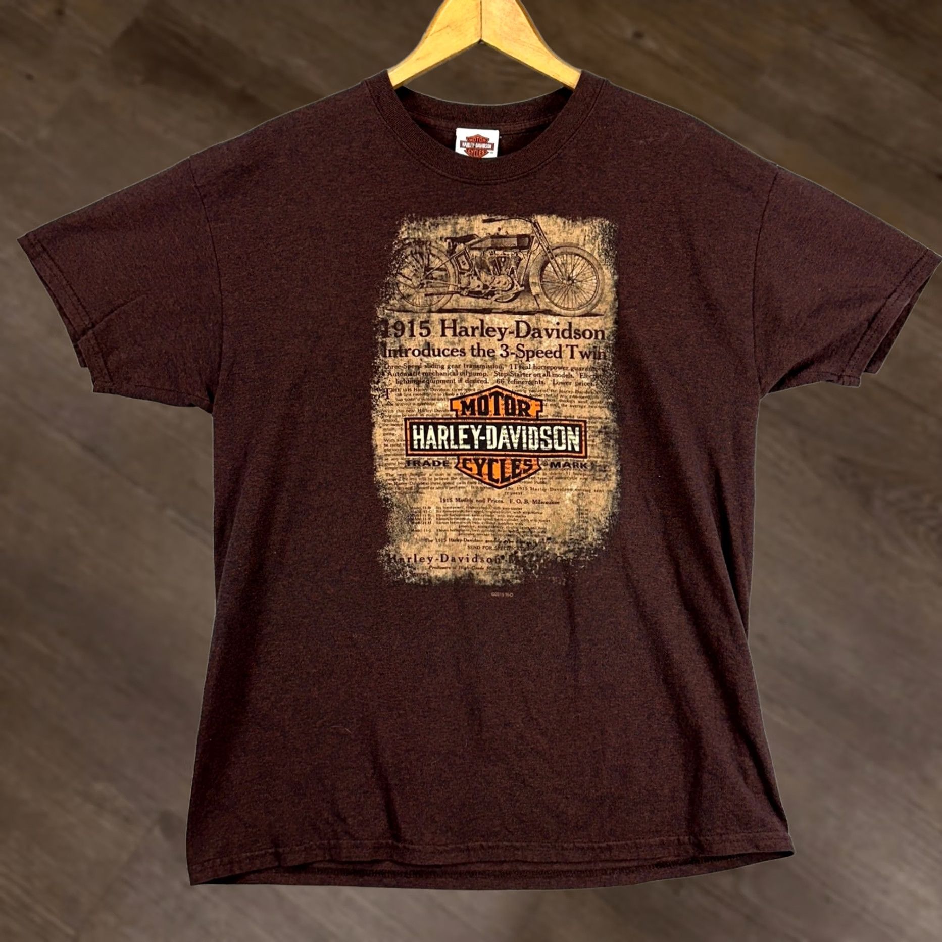 Harley Davidson Harley-Davidson Adult Mens Brown T-Shirt Large Graphic Print Smokey Mountain Tee Size US L / EU 52-54 / 3 - 1 Thumbnail