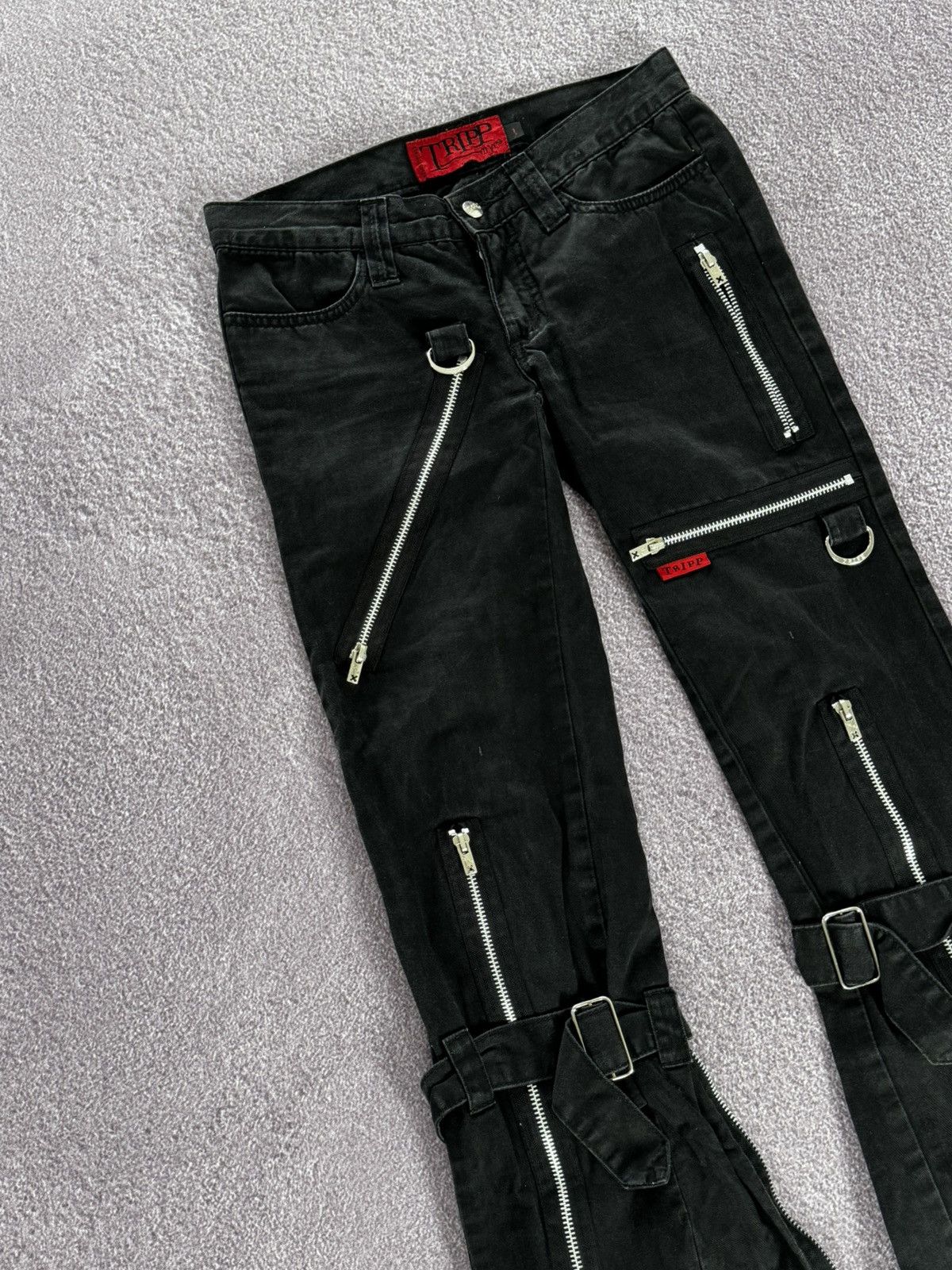 Tripp NYC Tripp Nyc Avant Garde Bondage Gothic Flared Pants Size 26" / US 2 / IT 38 - 5 Thumbnail