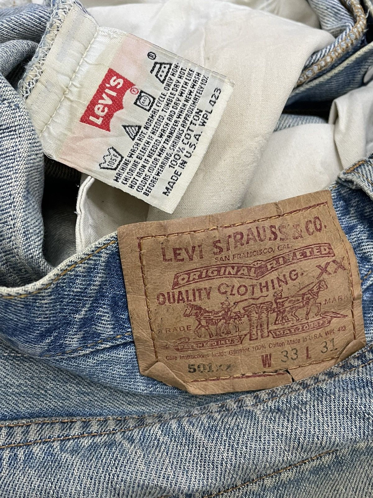 Levi's Vintage Clothing Og Vintage 1990s Designer Levis 501 Distressed Mudwash Style Size US 30 / EU 46 - 17 Thumbnail