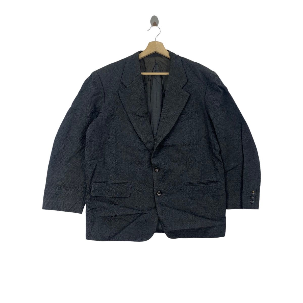 Vintage 90s COMME DES GARCONS Homme Dark Grey Blazer Coat