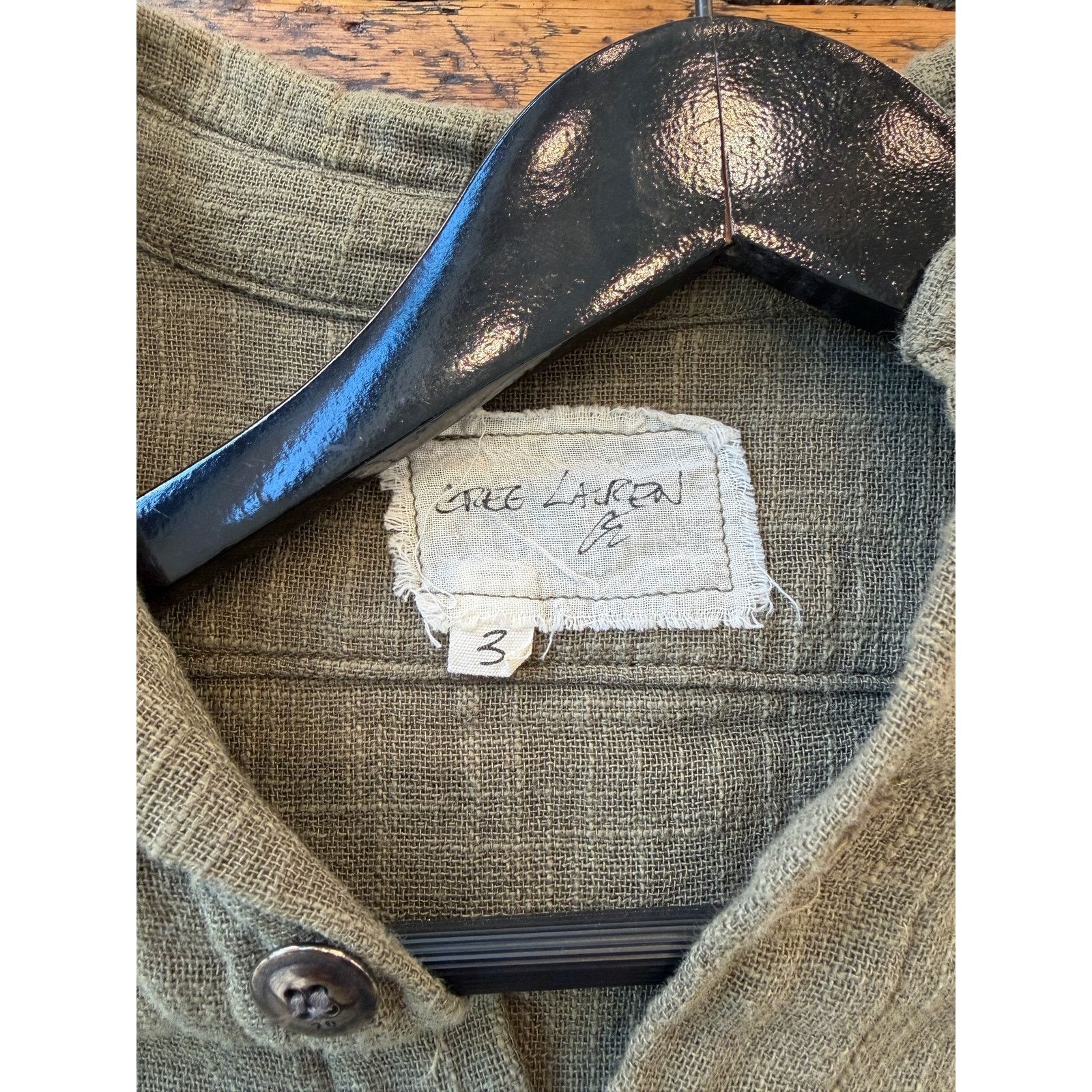 Greg Lauren Greg Lauren SAMPLE Army Linen Button Up Shirt Size US L / EU 52-54 / 3 - 4 Thumbnail