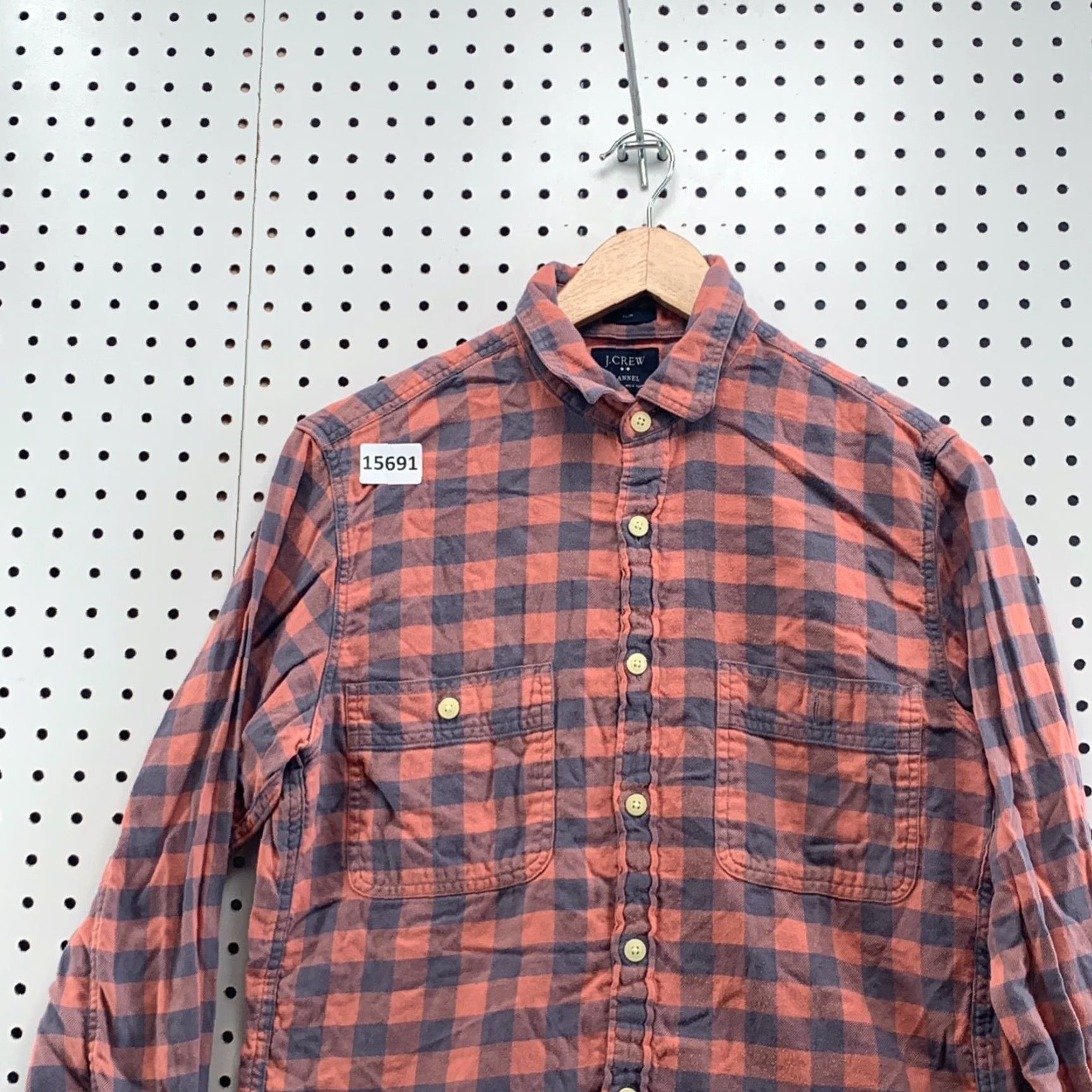 J.Crew VINTAGE J.CREW Flannel Shirt Men Small Pink Blue Plaid Long Sleeve Preppy Size US S / EU 44-46 / 1 - 6 Thumbnail
