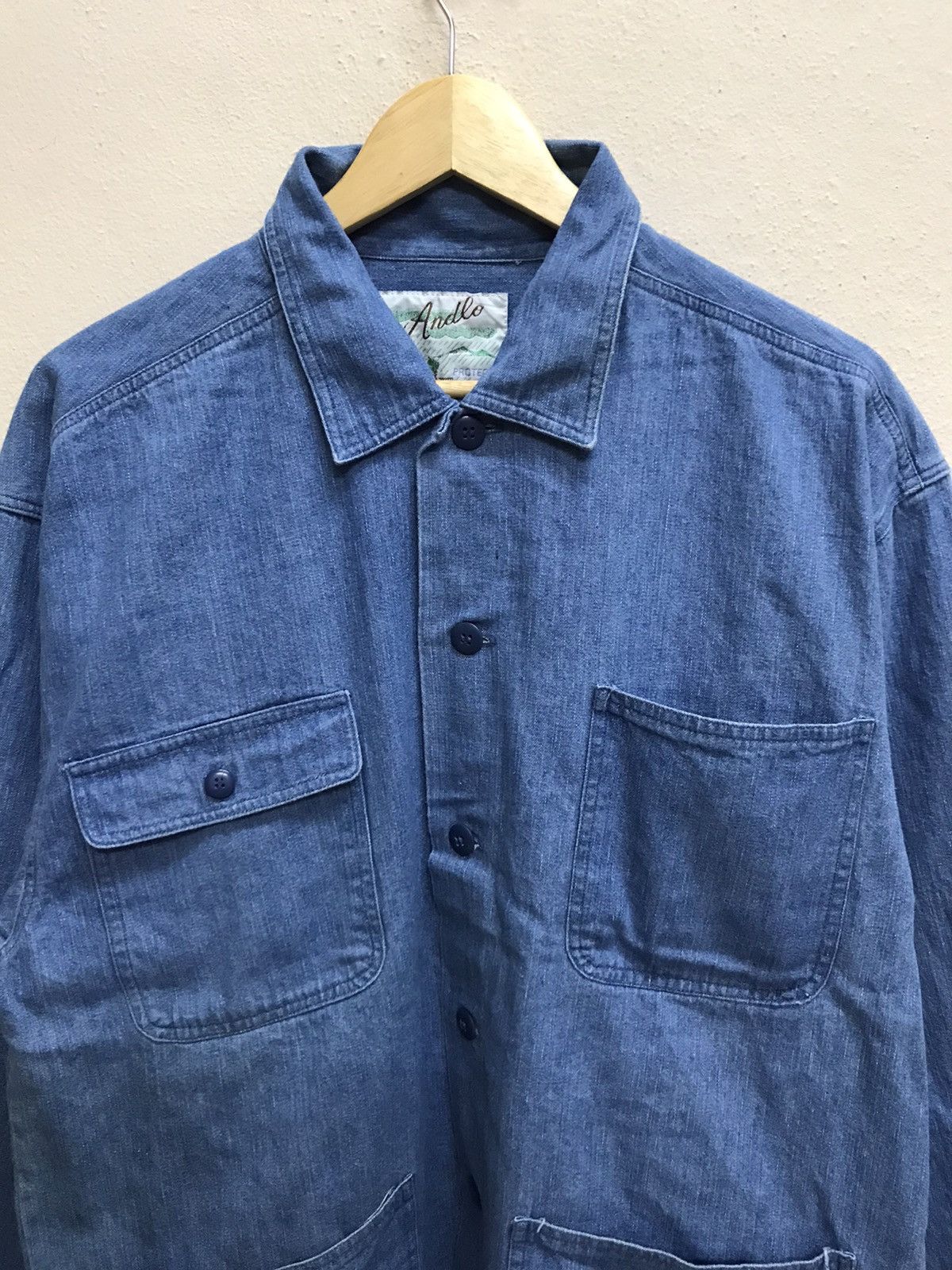 Japanese Brand Vintage Andlo Chambray Chore Jacket Denim Size US M / EU 48-50 / 2 - 10 Thumbnail