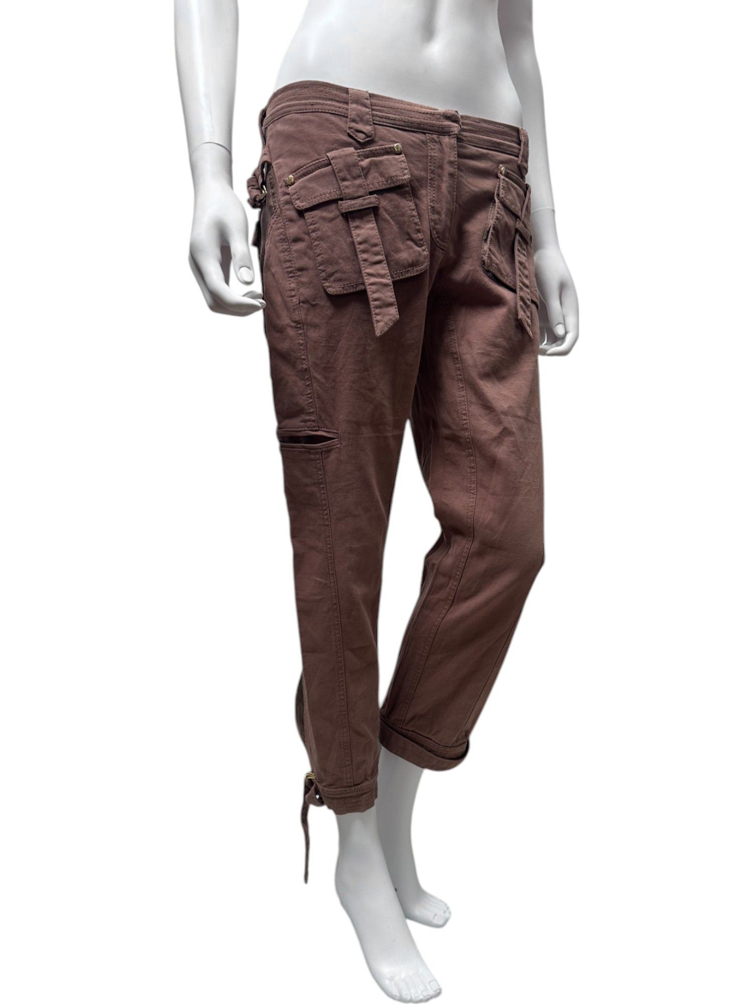 Roberto Cavalli Roberto Cavalli S/S 2005 Bondage Burgundy Pants Size 28" / US 6 / IT 42 - 5 Thumbnail