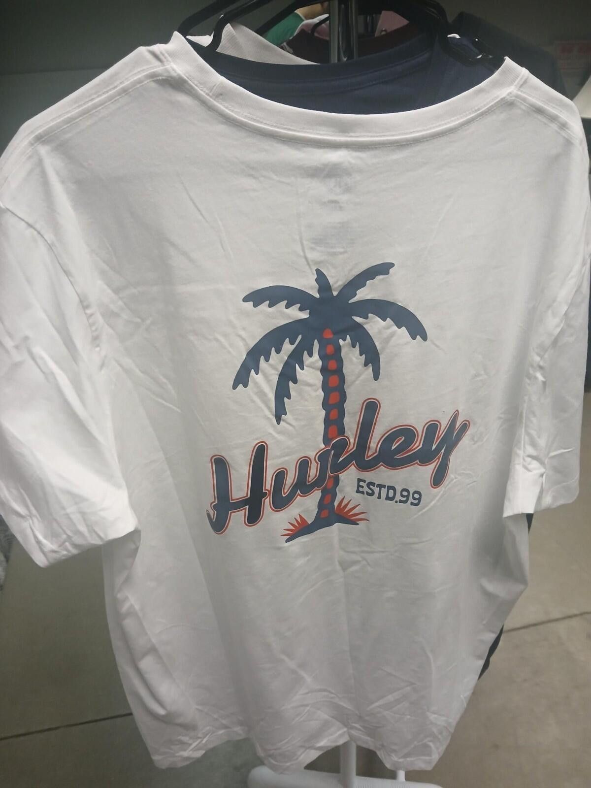 Hurley Hurley Palm T-Shirt XXL White Beach Surf Casual Streetwear Size US XXL / EU 58 / 5 - 4 Thumbnail