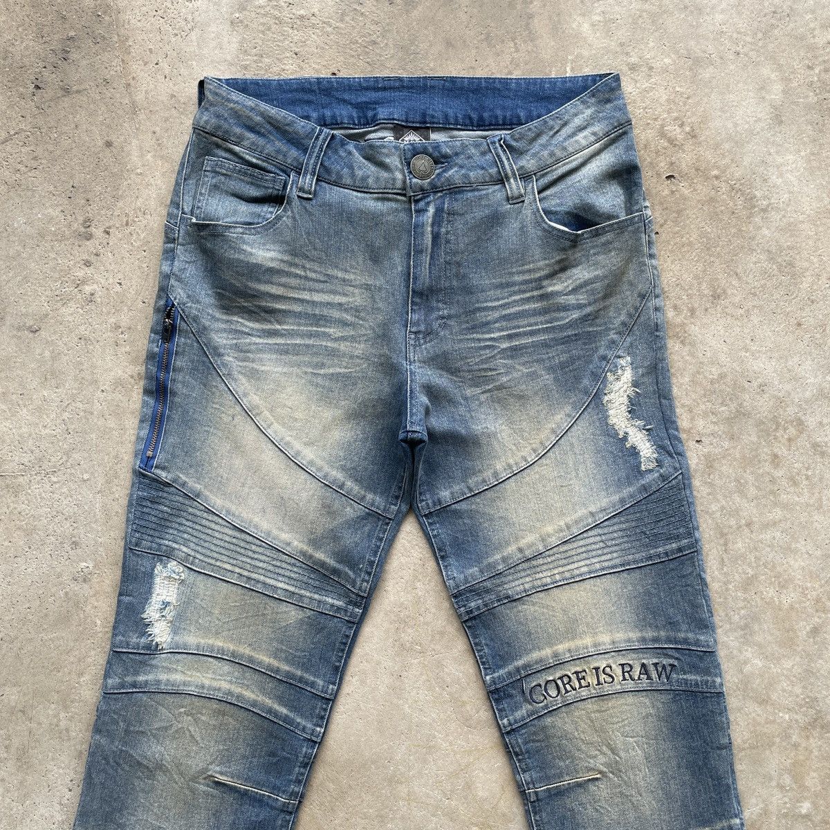 Japanese Brand Vintage Japan MCD Jeans Rusty Embroidery Denim Faded Pants Size US 31 - 4 Thumbnail