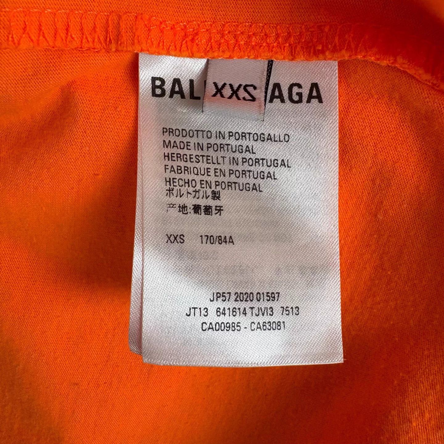 Balenciaga Balenciaga 7-letter print men's orange XXS short tee Size US XXS / EU 40 - 4 Thumbnail