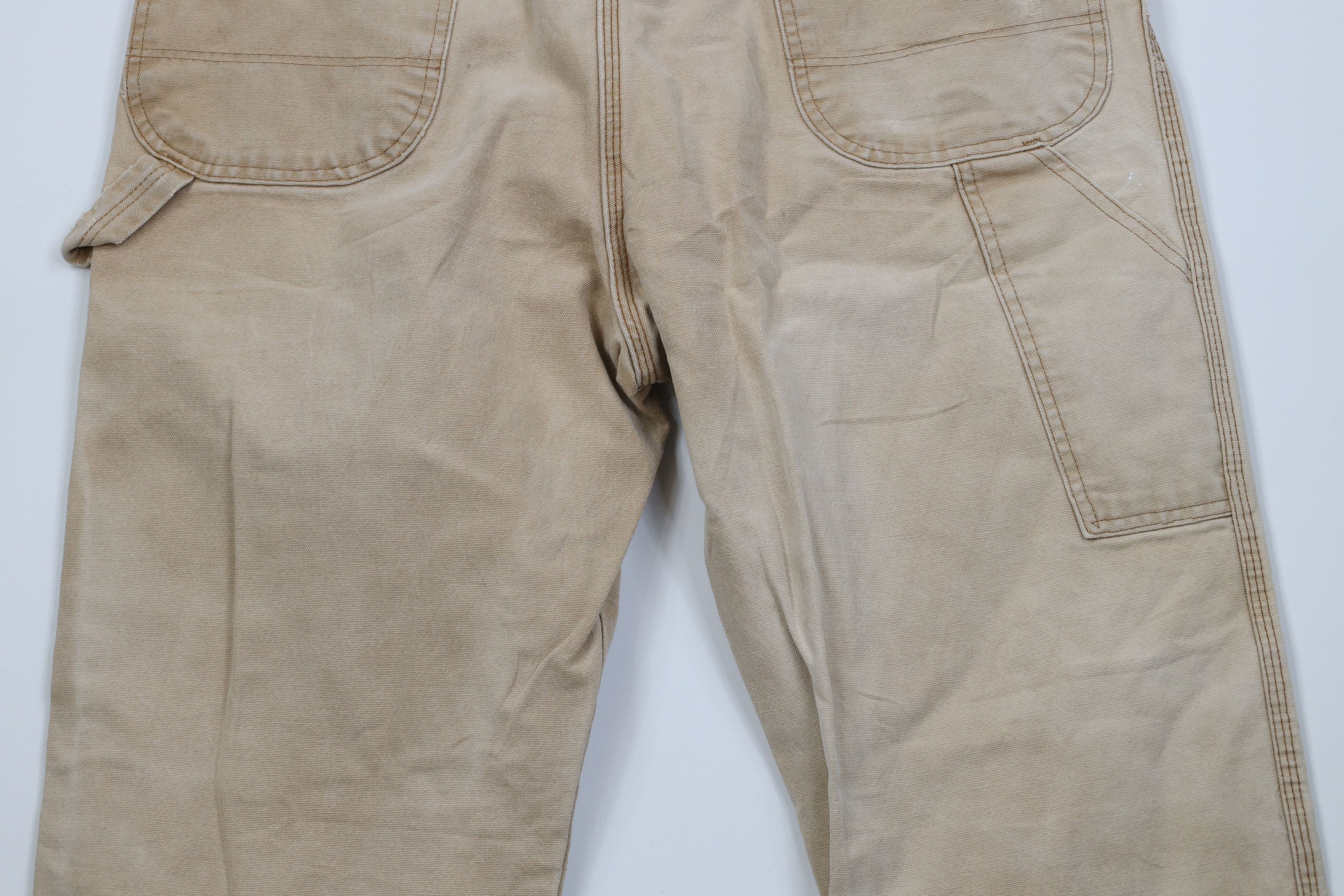 Dickies Vintage 90s Dickies Canvas Wide Leg Dungaree Pants Beige Size US 36 / EU 52 - 14 Thumbnail