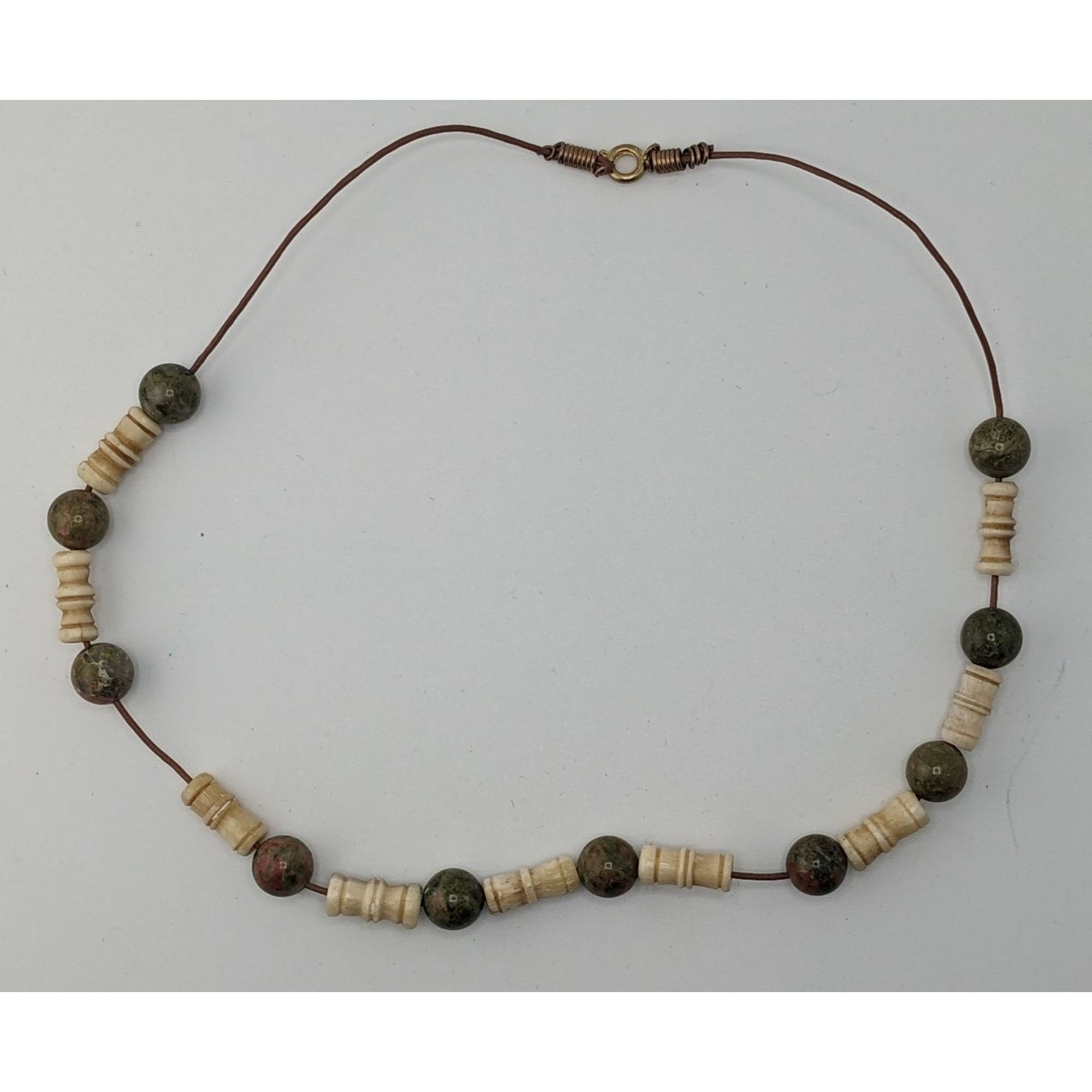 Other Vintage Bohemian Agate & Cow Bone Beaded Necklace Size ONE SIZE - 4 Thumbnail