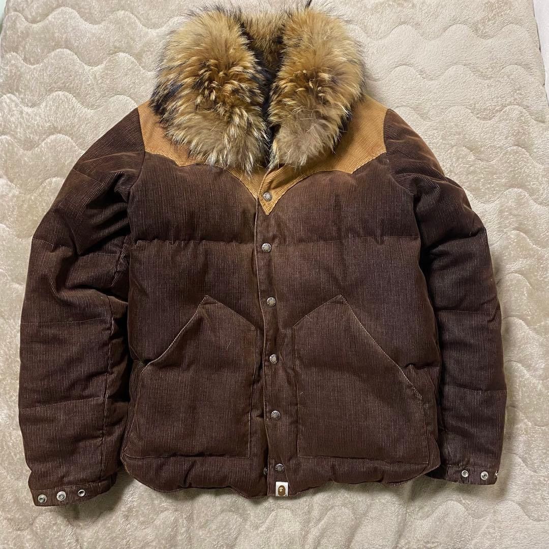 Bape Bape Corduroy Fur Collar Down Jacket Size US S / EU 44-46 / 1 - 1 Thumbnail