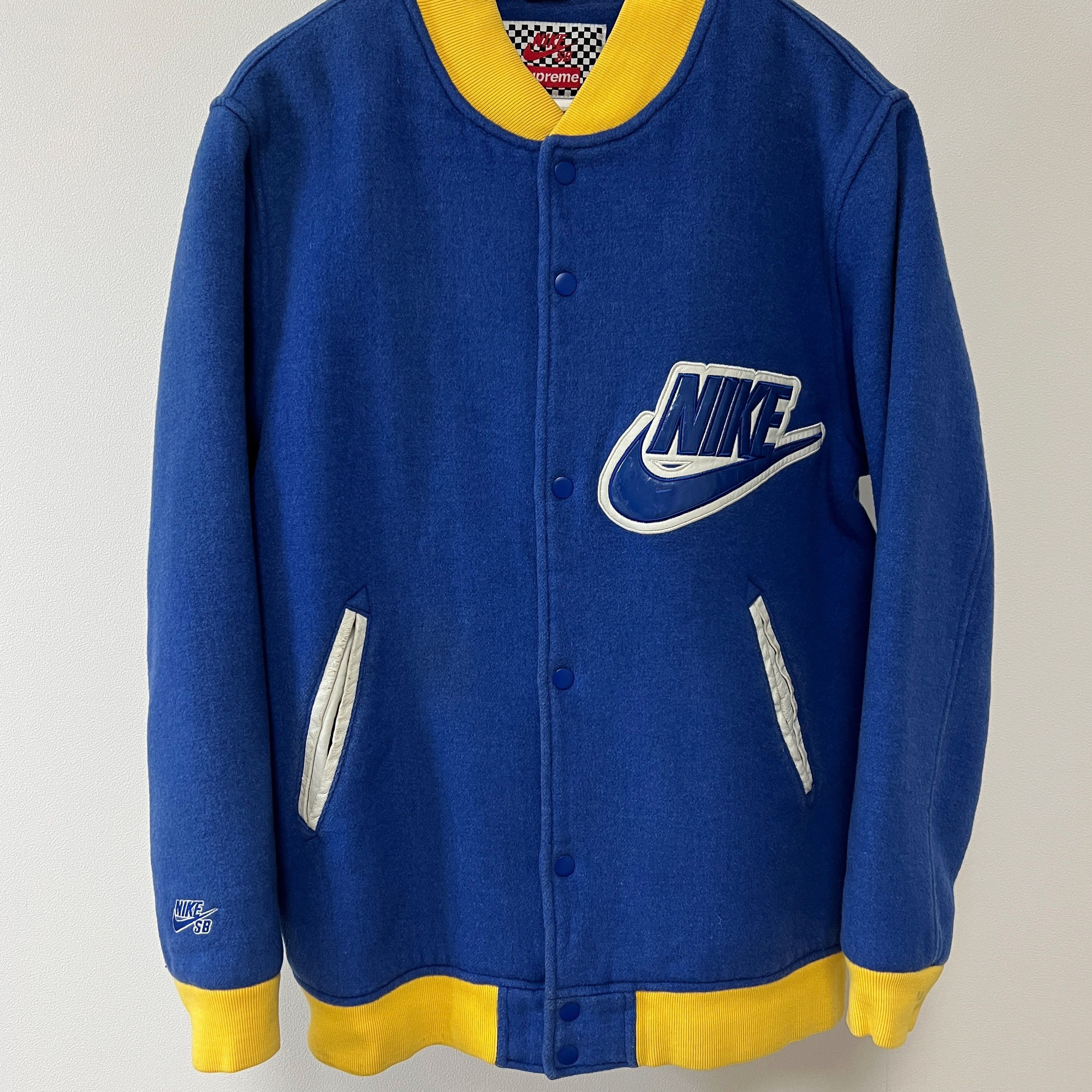 Nike × Supreme Supreme Nike SB Varsity Jacket Blue 2007 Size US XL / EU 56 / 4 - 4 Thumbnail