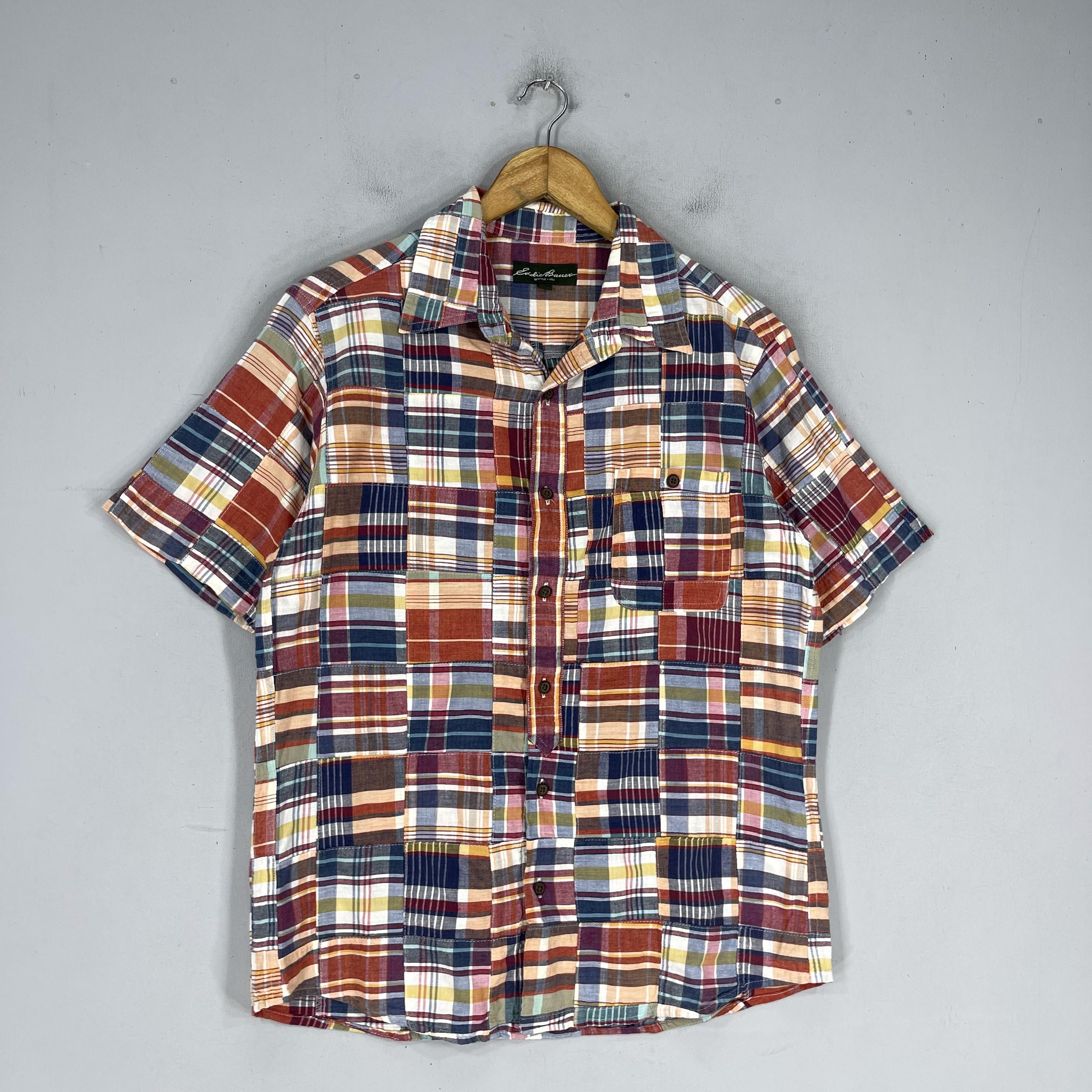 Eddie Bauer EDDIE BAUER Checkered Tartan Multicolor Patchwork Shirt Size US S / EU 44-46 / 1 - 4 Thumbnail