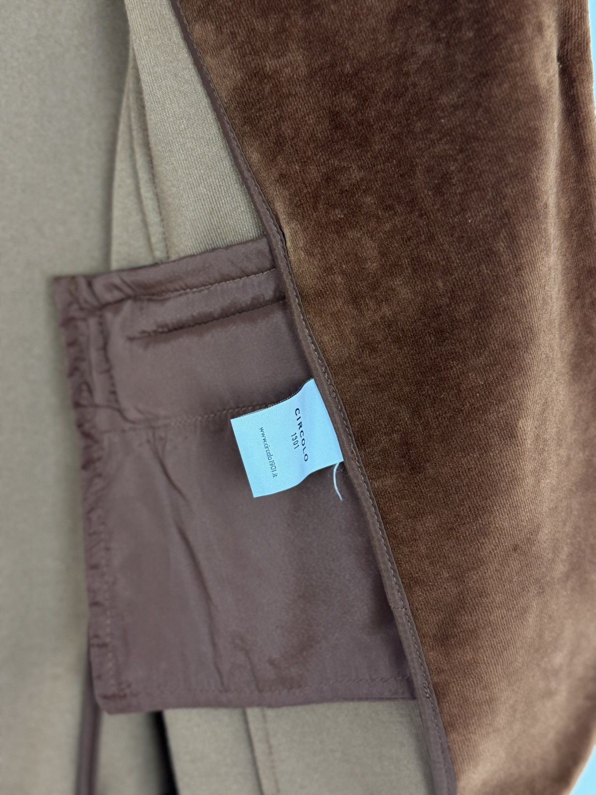 Circolo 1901 Circolo 1901 Velvet Light Brown Women’s Blazer Size M / US 6-8 / IT 42-44 - 12 Thumbnail
