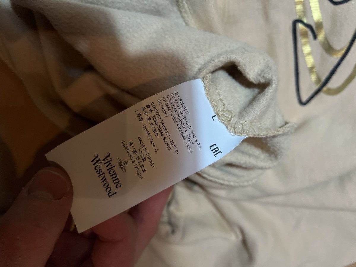 Vivienne Westwood Vivienne Westwood Hoodie Beige Gold Logo XS-S Fit Size XS / US 0-2 / IT 36-38 - 8 Thumbnail