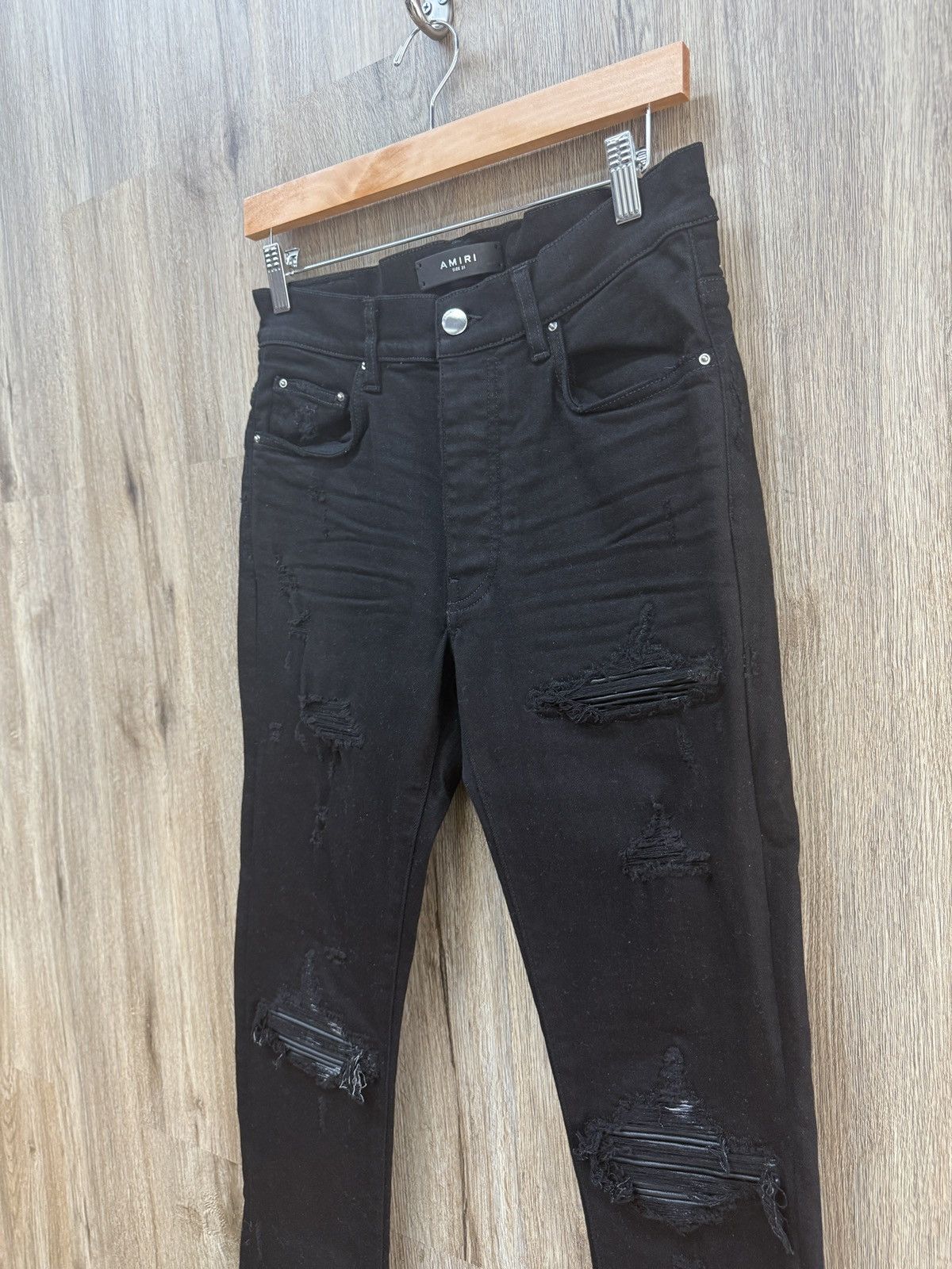 Amiri Amiri Black MX1 Leather Patch Size US 29 - 4 Thumbnail