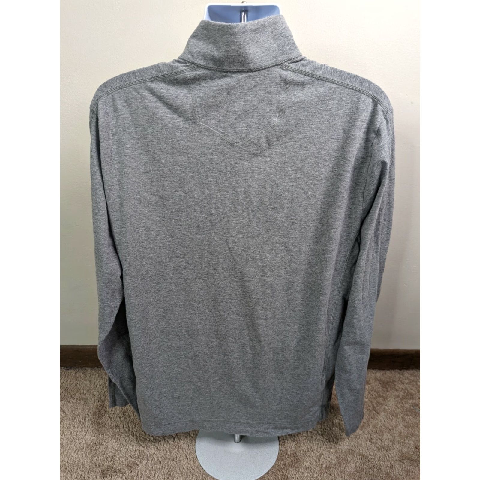Eddie Bauer VINTAGE Eddie Bauer Travex Men's Large Heather Gray 1/4-Zip Long Sleeve Shirt T6S Size US L / EU 52-54 / 3 - 3 Thumbnail
