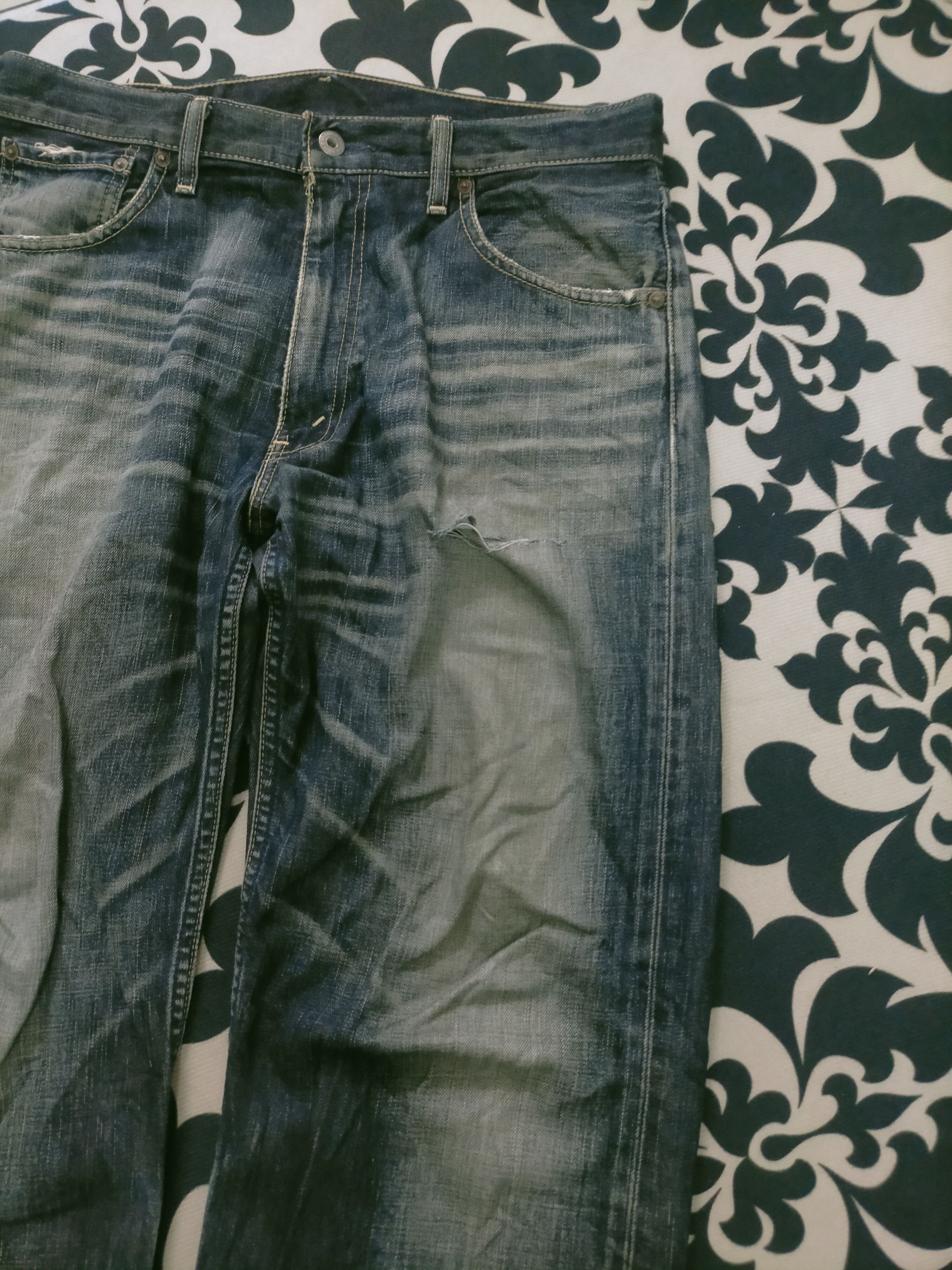Levi's 🔥 Vintage 🔥 Levis 503 Mudwash Distressed Loose Fit Jeans Size US 34 / EU 50 - 6 Thumbnail