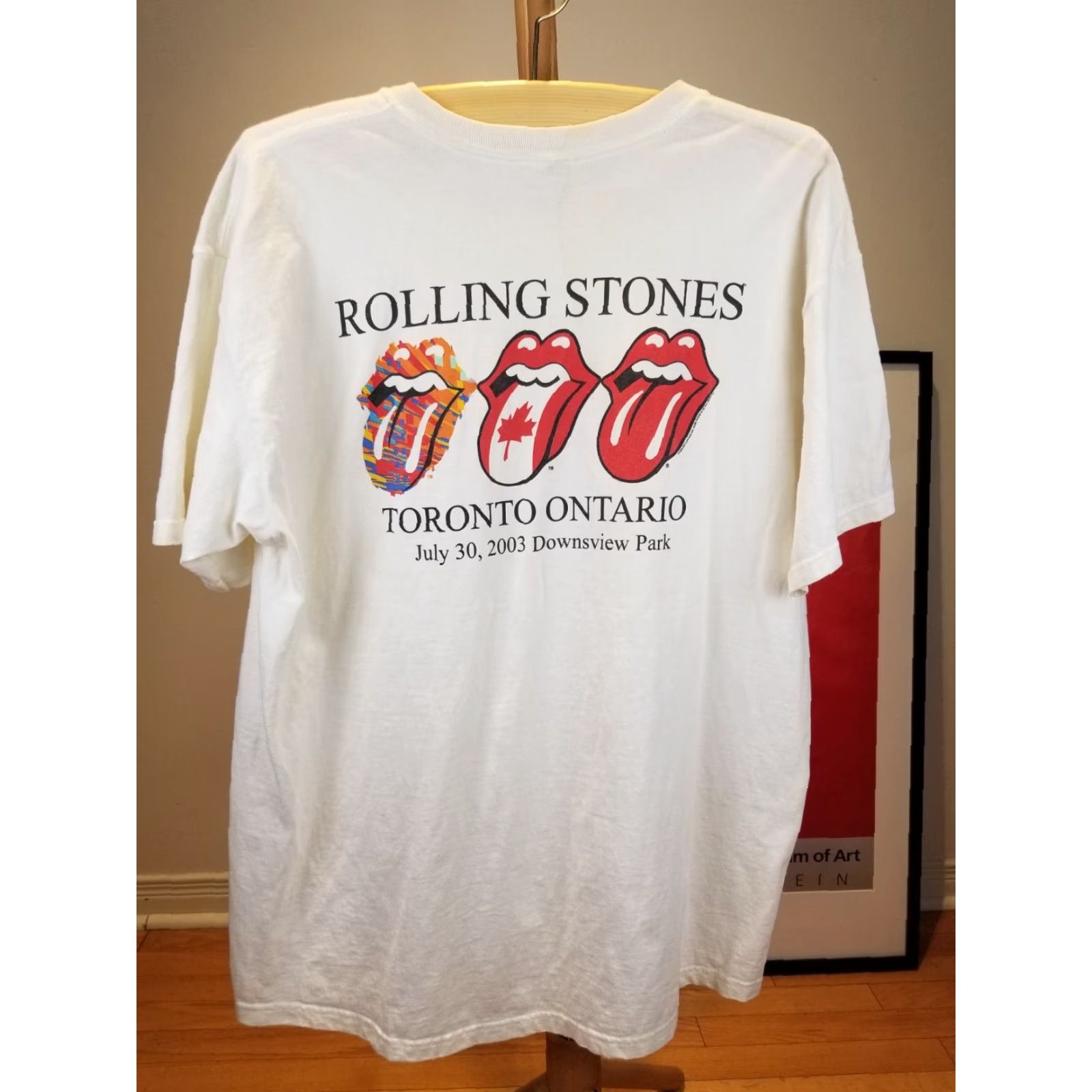 Vintage VINTAGE Rolling Stones TORONTO TOUR BAND T-SHIRT XLARGE White Sleeve Short Neck Round Size XL Men Band Rock 2003 USA USA Size US XL / EU 56 / 4 - 7 Thumbnail