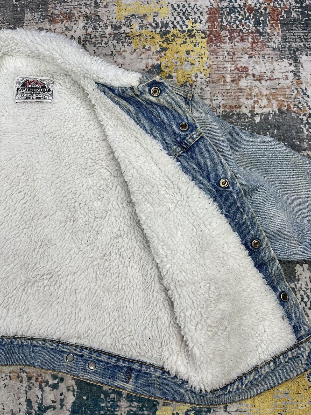 Levi's Vtg Levis Sherpa Lining Denim Trucker Jackets Size US L / EU 52-54 / 3 - 12 Thumbnail