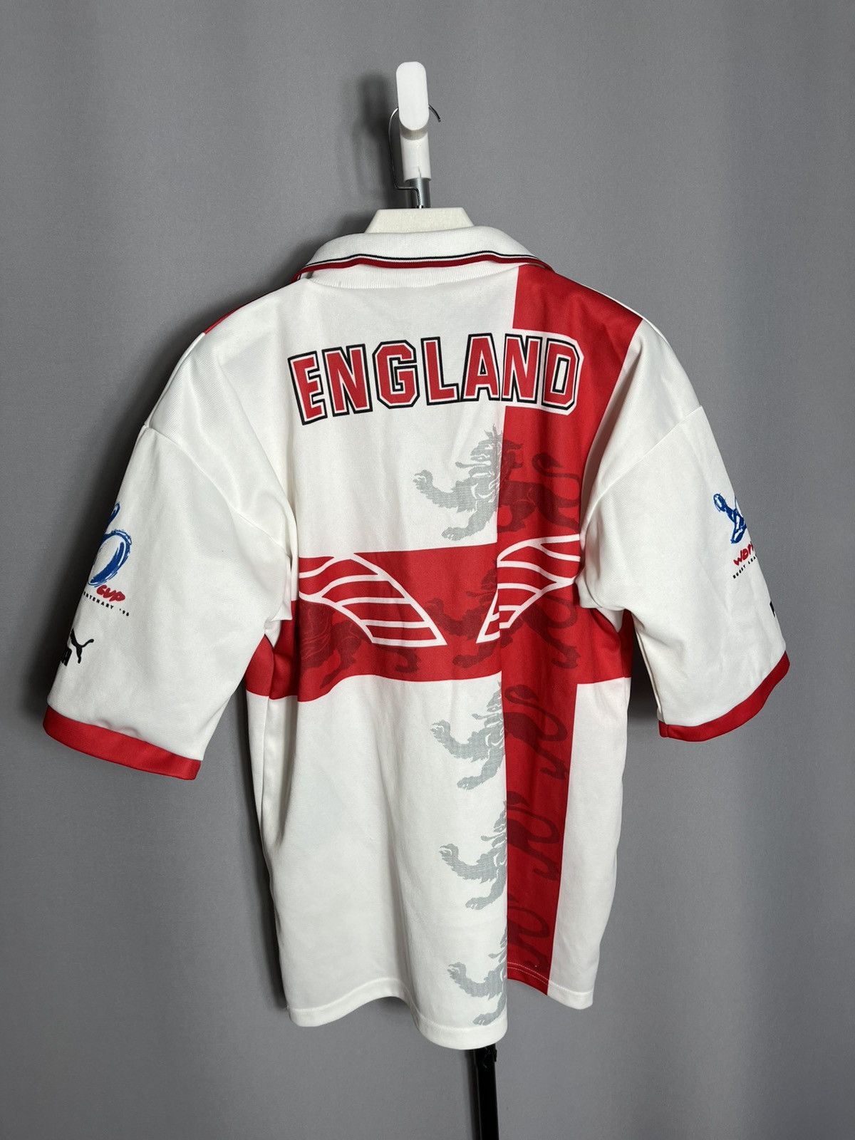 Puma ENGLAND 1995/1996 RUGBY LEAGUE WORLD CUP SHIRT JERSEY PUMA Size US XL / EU 56 / 4 - 3 Thumbnail