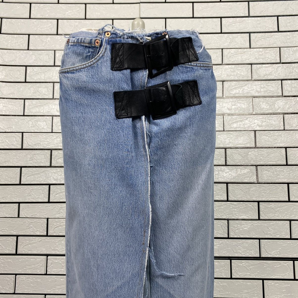 Needles 🔥DISTRESSED DESIGN DENIM LONG SKIRT REBUILD BY NEEDLES Size 28" / US 6 / IT 42 - 5 Thumbnail