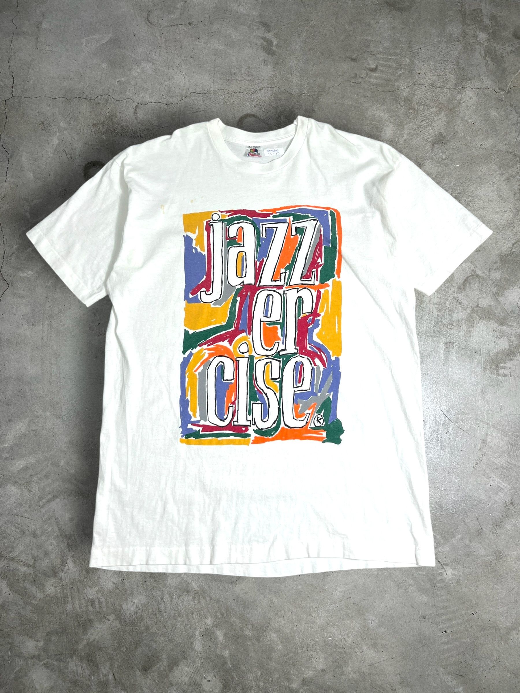Vintage Vintage 90s Jazzercise Pop Art Graphic Tee (XL) GTME549 Size US XXL / EU 58 / 5 - 1 Thumbnail