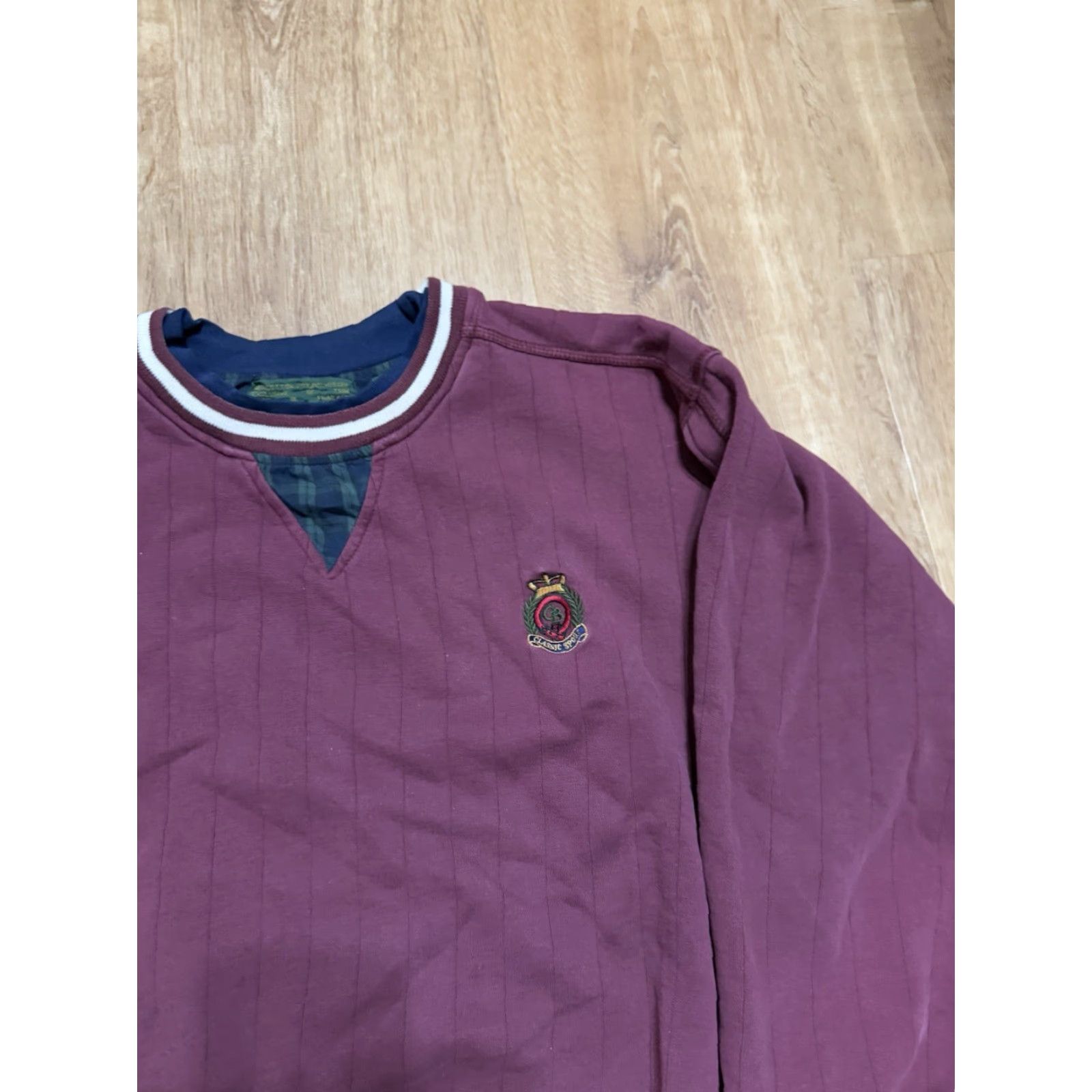 Croft & Barrow VINTAGE Croft & Barrow Sweatshirt Round Neck Medium Classic Sport Maroon Red Size US M / EU 48-50 / 2 - 5 Thumbnail