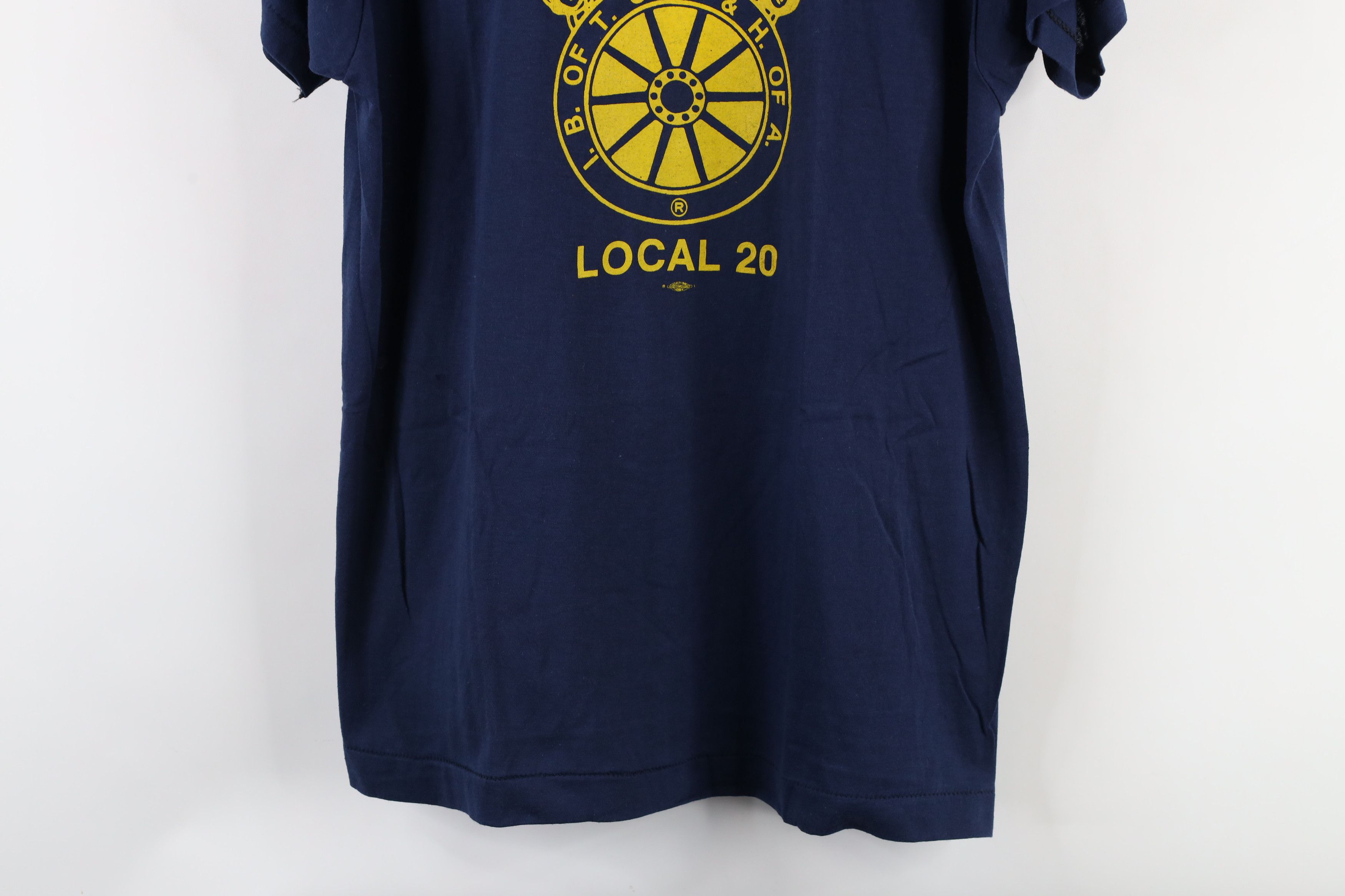 Vintage Deadstock Vintage 80s 20 Teamsters Union T-Shirt Blue USA Size US XL / EU 56 / 4 - 3 Thumbnail