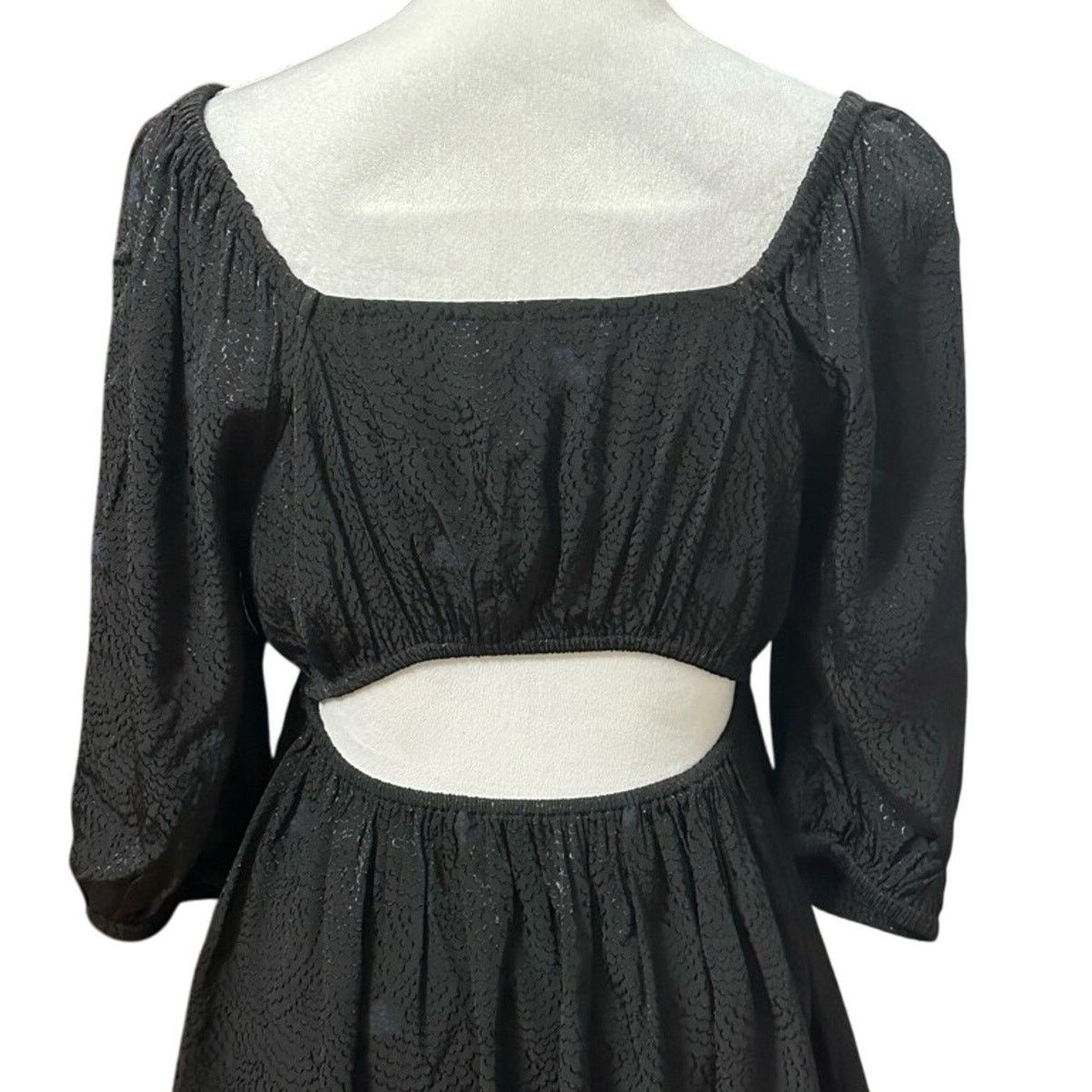 Treasure & Bond Treasure & Bond Peplum Top Square Neck Cutout Black S NWOT Size S / US 4 / IT 40 - 5 Thumbnail