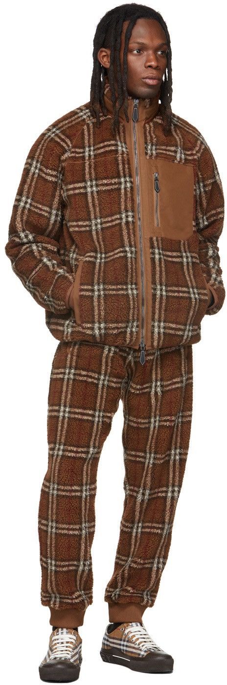 Burberry Burberry Brown Vintage Check Fleece Funnel Neck Jacket Size US XL / EU 56 / 4 - 12 Thumbnail