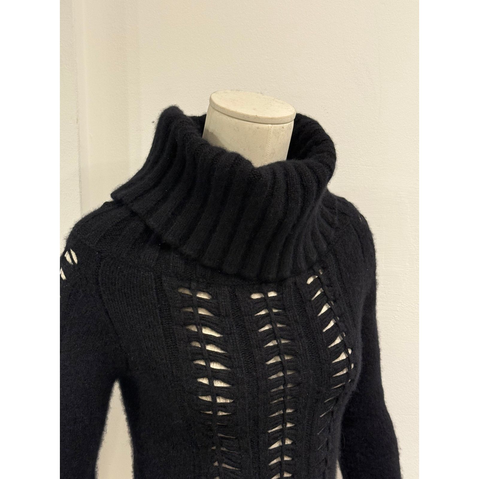 Versace 2000s Gianni Versace exaggerated high neck cropped knit Size S / US 4 / IT 40 - 4 Thumbnail