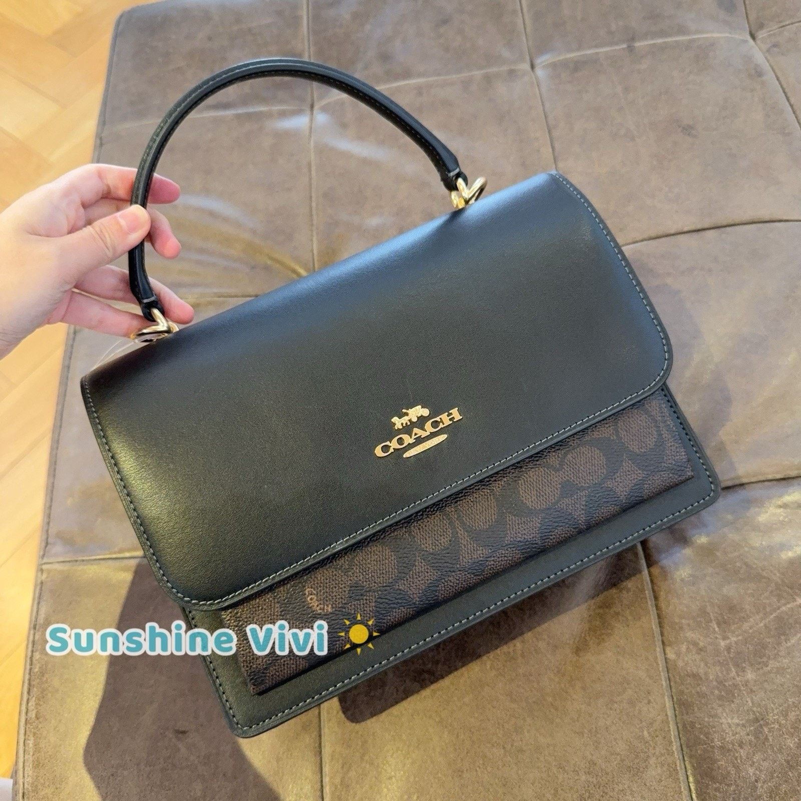 Coach NWT Coach Klare Top Handle Bag CY687 Gold/Walnut/Black Size ONE SIZE - 6 Thumbnail