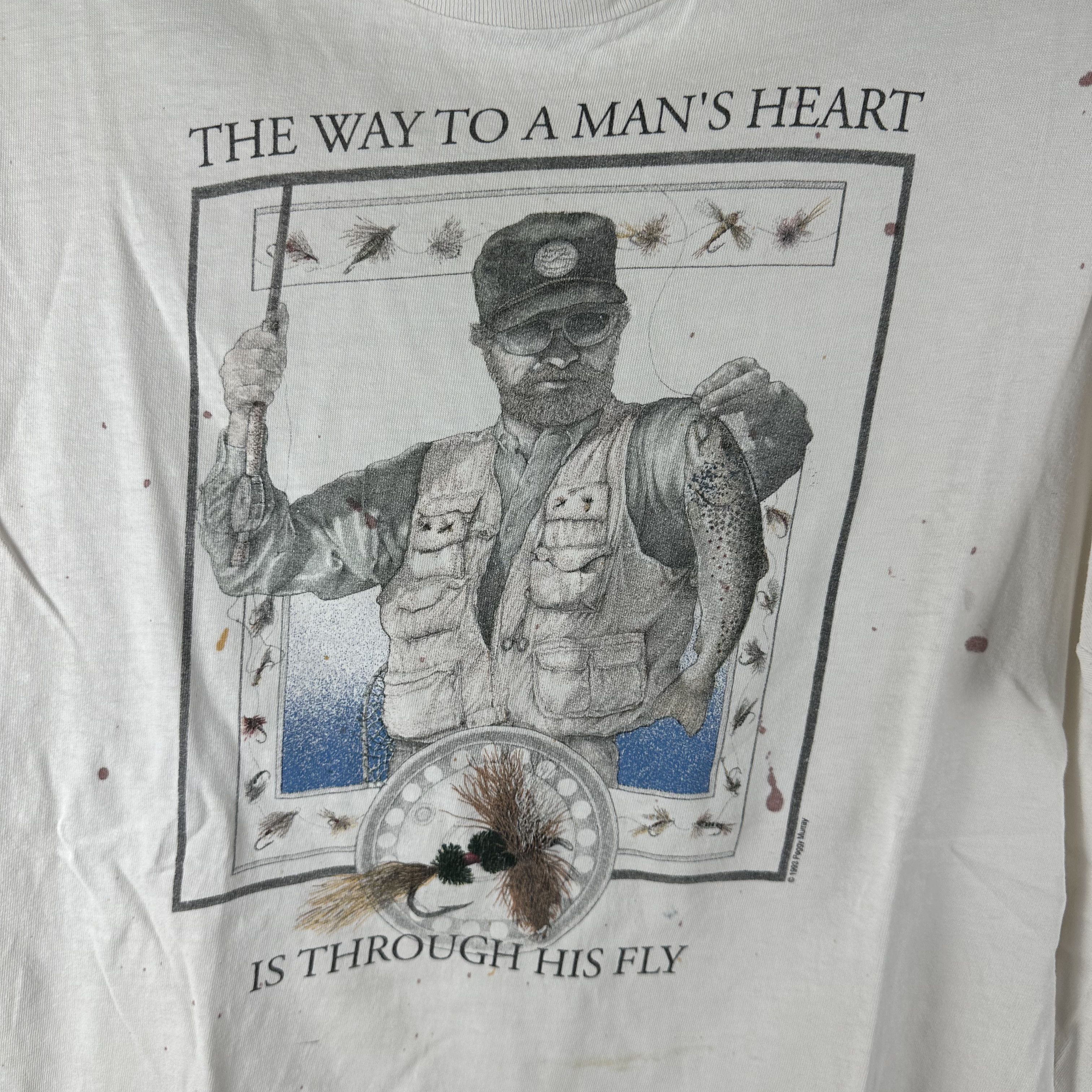 Vintage Peggy Murray The Way to a Man's Heart is Through His Fly Tee Size US L / EU 52-54 / 3 - 2 Thumbnail