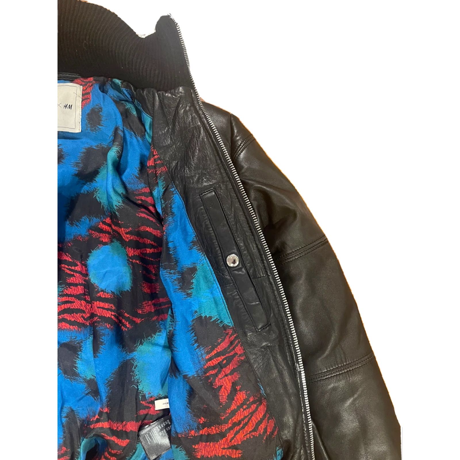 Kenzo KENZO x H&M Leather Bomber Jacket Spring Black XS SS16 Rare Limited Mens Size US XS / EU 42 / 0 - 7 Thumbnail