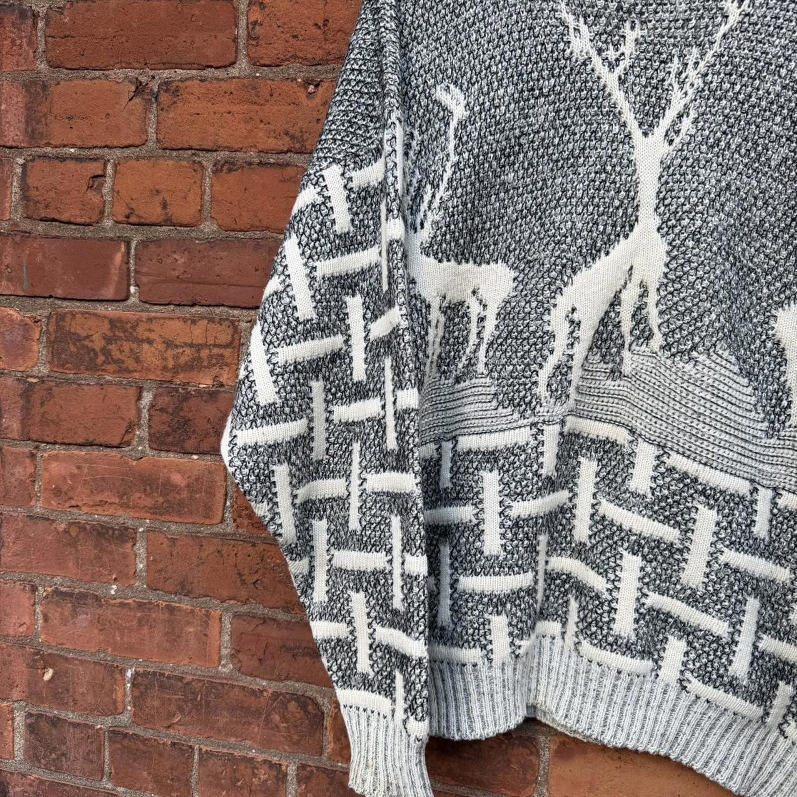 Other vintage Prince Bellini deer knit sweater 80s/90s L Size US L / EU 52-54 / 3 - 3 Thumbnail