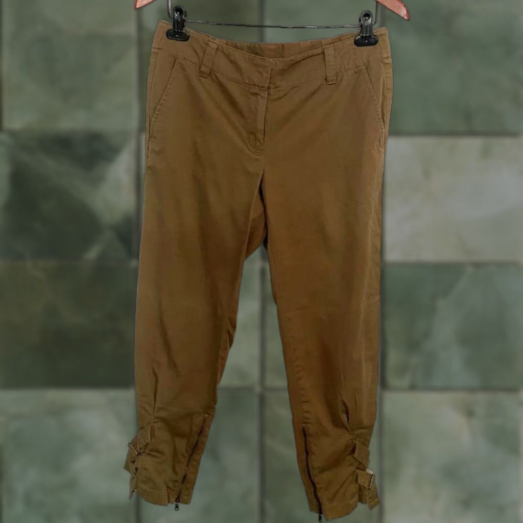 Ann Taylor Ann Taylor Womens Brown Straight Leg Pants Mid Rise Stretch Size 2 Size 26" / US 2 / IT 38 - 1 Thumbnail
