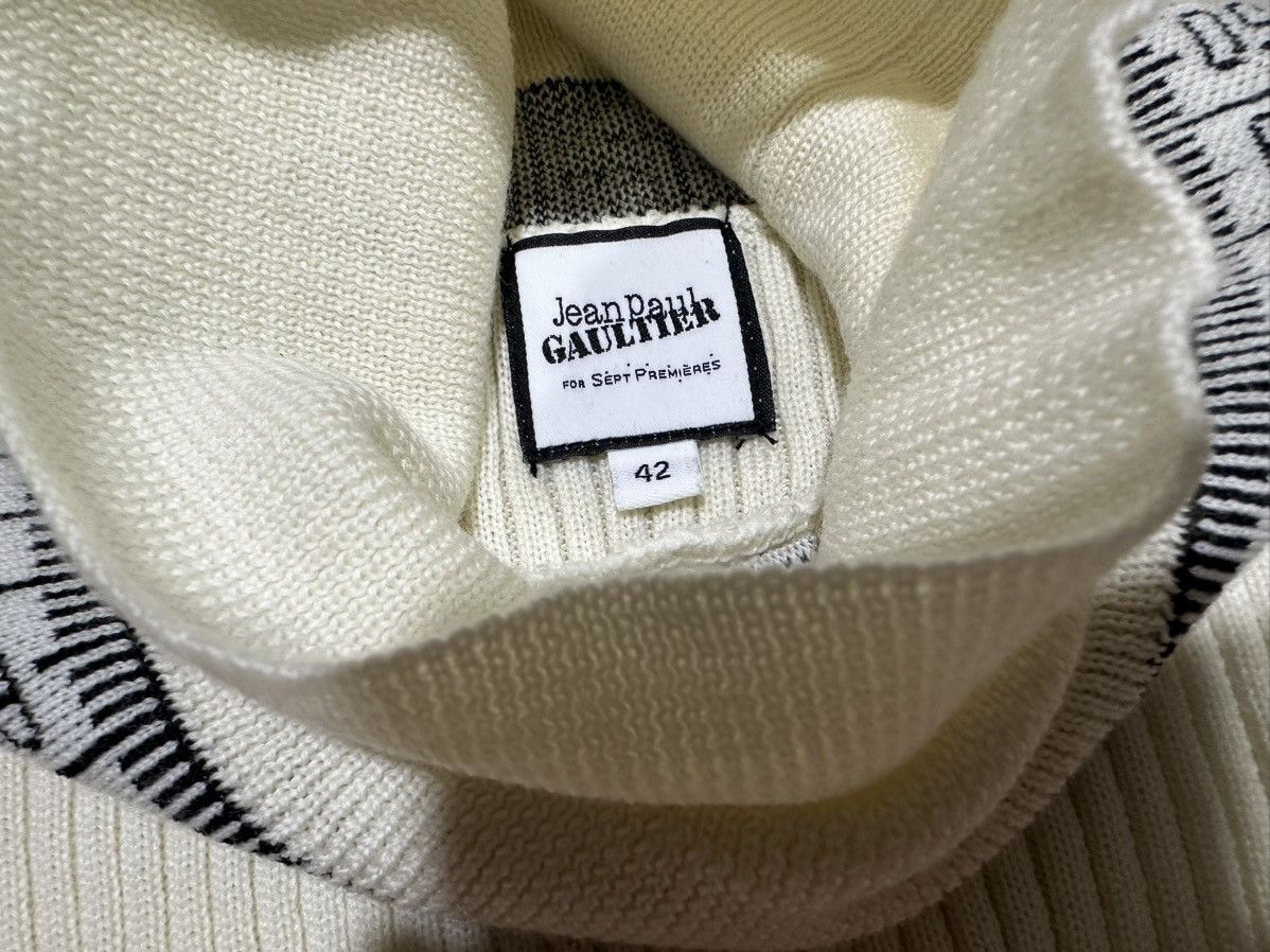 Jean Paul Gaultier 🔥Rare Vintage JPG Turtleneck Knit Sweater Measure Tape Size US L / EU 52-54 / 3 - 5 Thumbnail