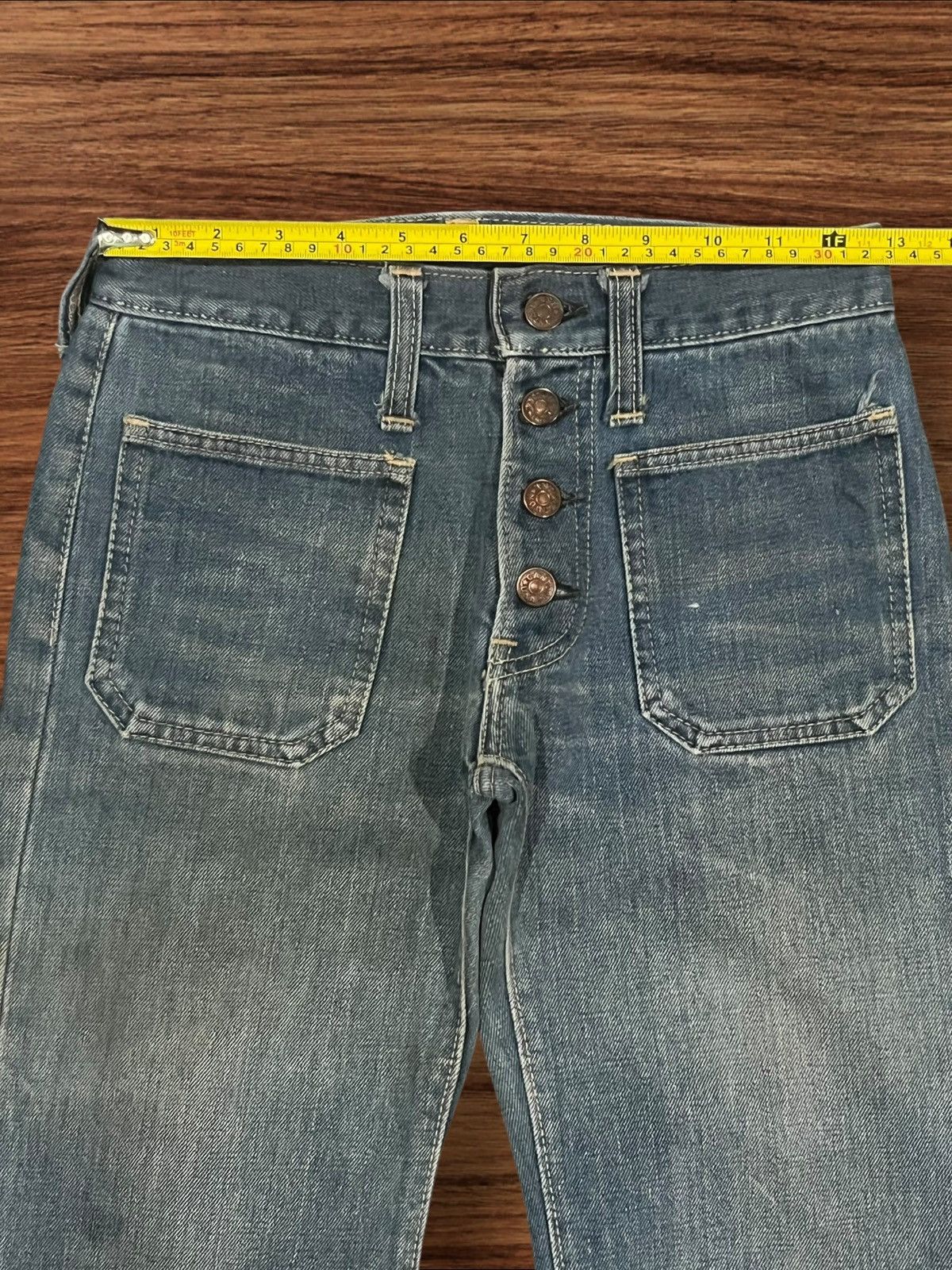 South2 West8 × Vintage Vintage 90s X-West Canton Bell Bottom Button Fly Flare Jeans Size 26" / US 2 / IT 38 - 14 Thumbnail
