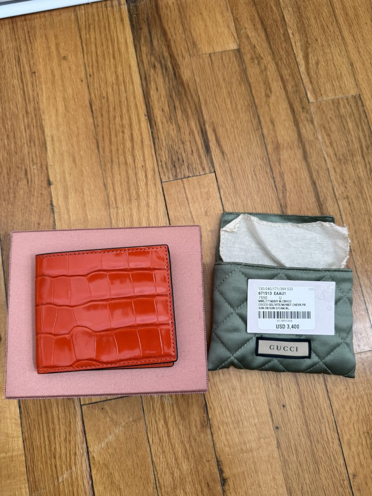 Gucci Gucci Real Crocodile Bifold Wallet Size ONE SIZE - 1 Thumbnail