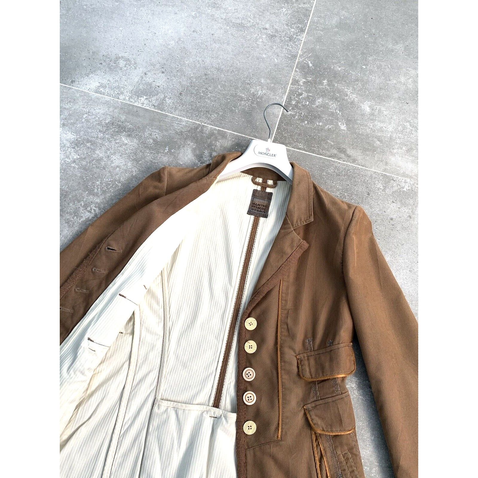 Designer × Marithe + Francois Girbaud MARITHE FRANCOIS GIRBAUD Corduroy Trench Coat UK 10 EU 38 SM Size M / US 6-8 / IT 42-44 - 6 Thumbnail